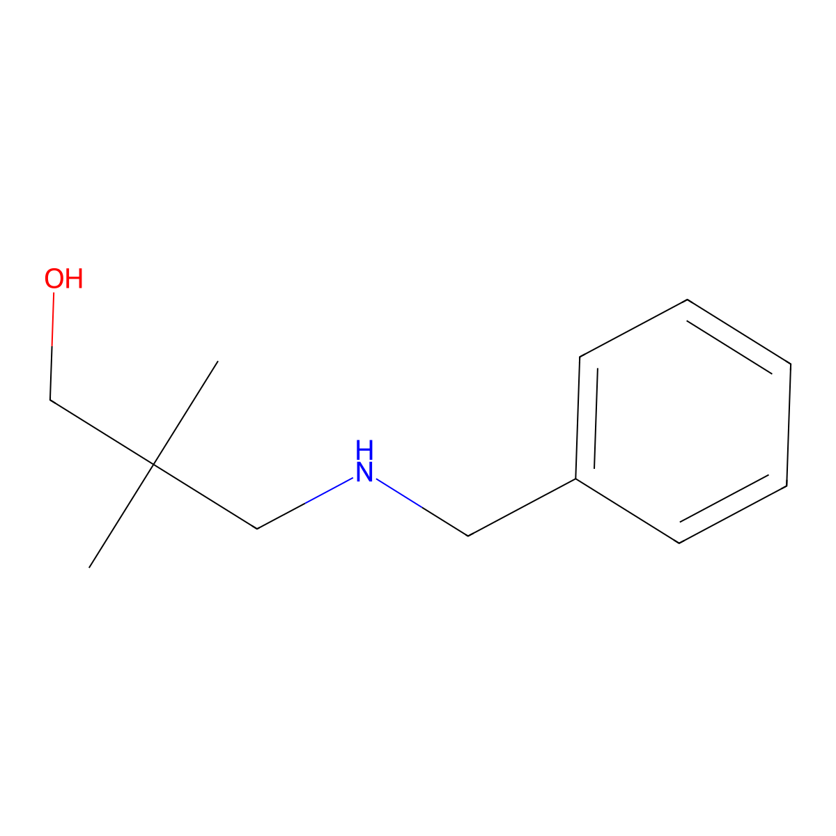 3-(Benzylamino)-2,2-dimethylpropan-1-ol molecular structure, CAS 16047-87-3
