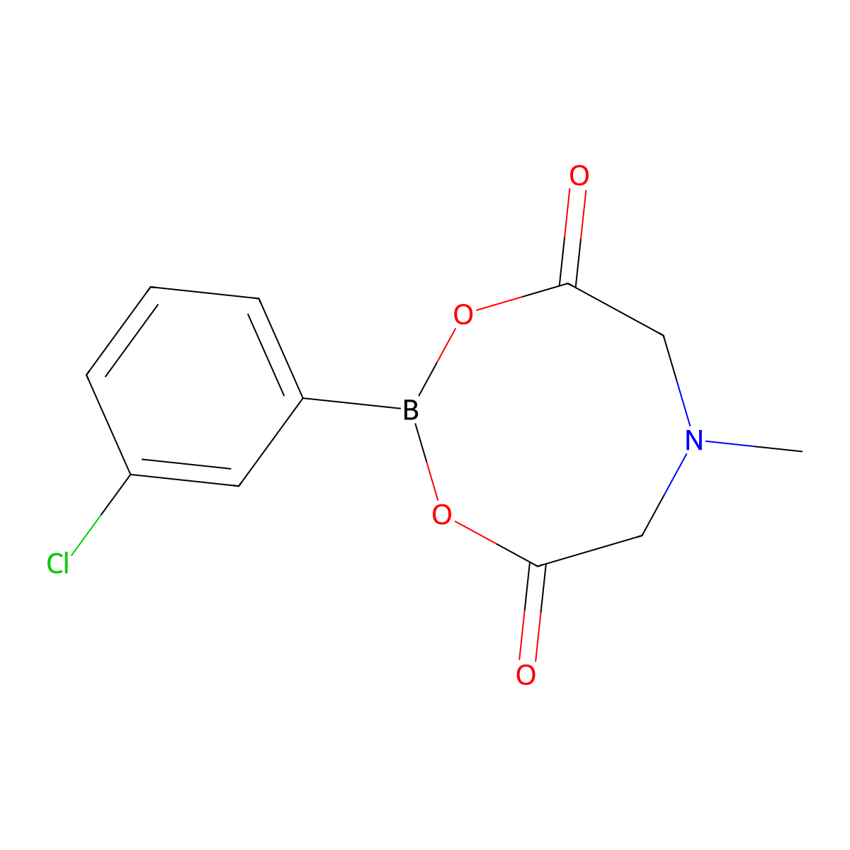 2-(3-Chlorophenyl)-6-methyl-1,3,6,2-dioxazaborocane-4,8-dione molecular structure, CAS 1604722-17-9