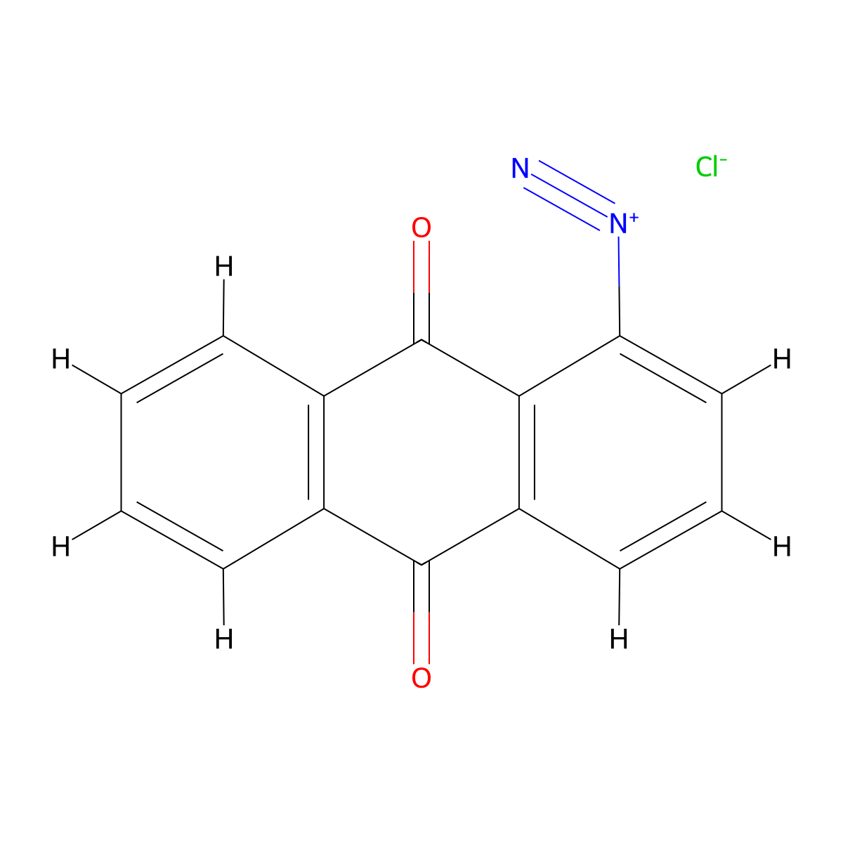 9,10-Dioxoanthracene-1-diazonium chloride molecular structure, CAS 16048-37-6