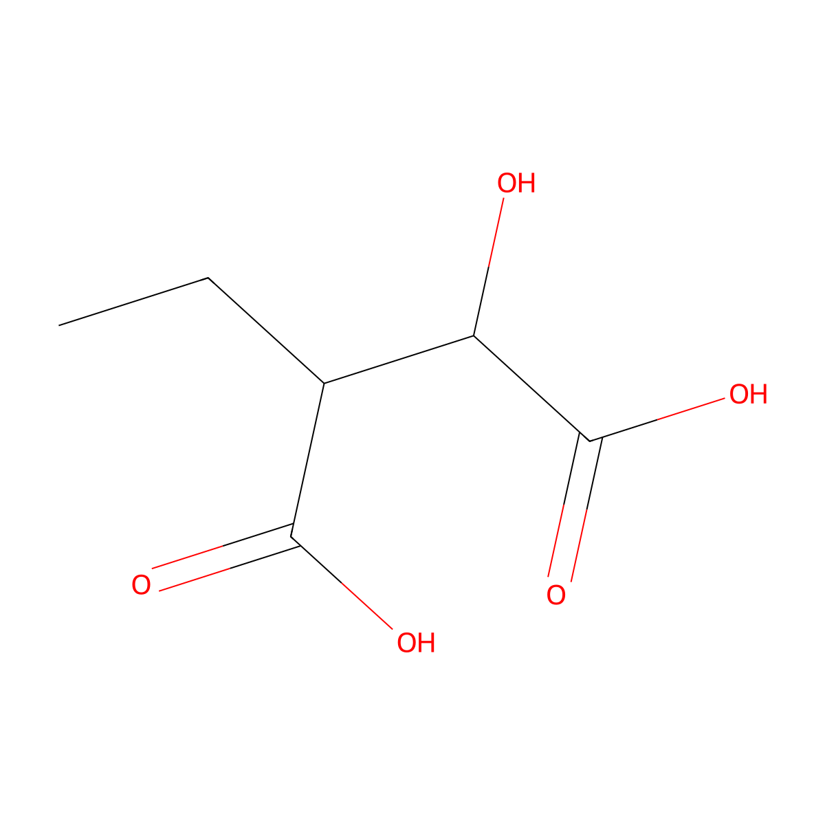 2-Ethyl-3-hydroxybutanedioic acid molecular structure, CAS 16048-76-3