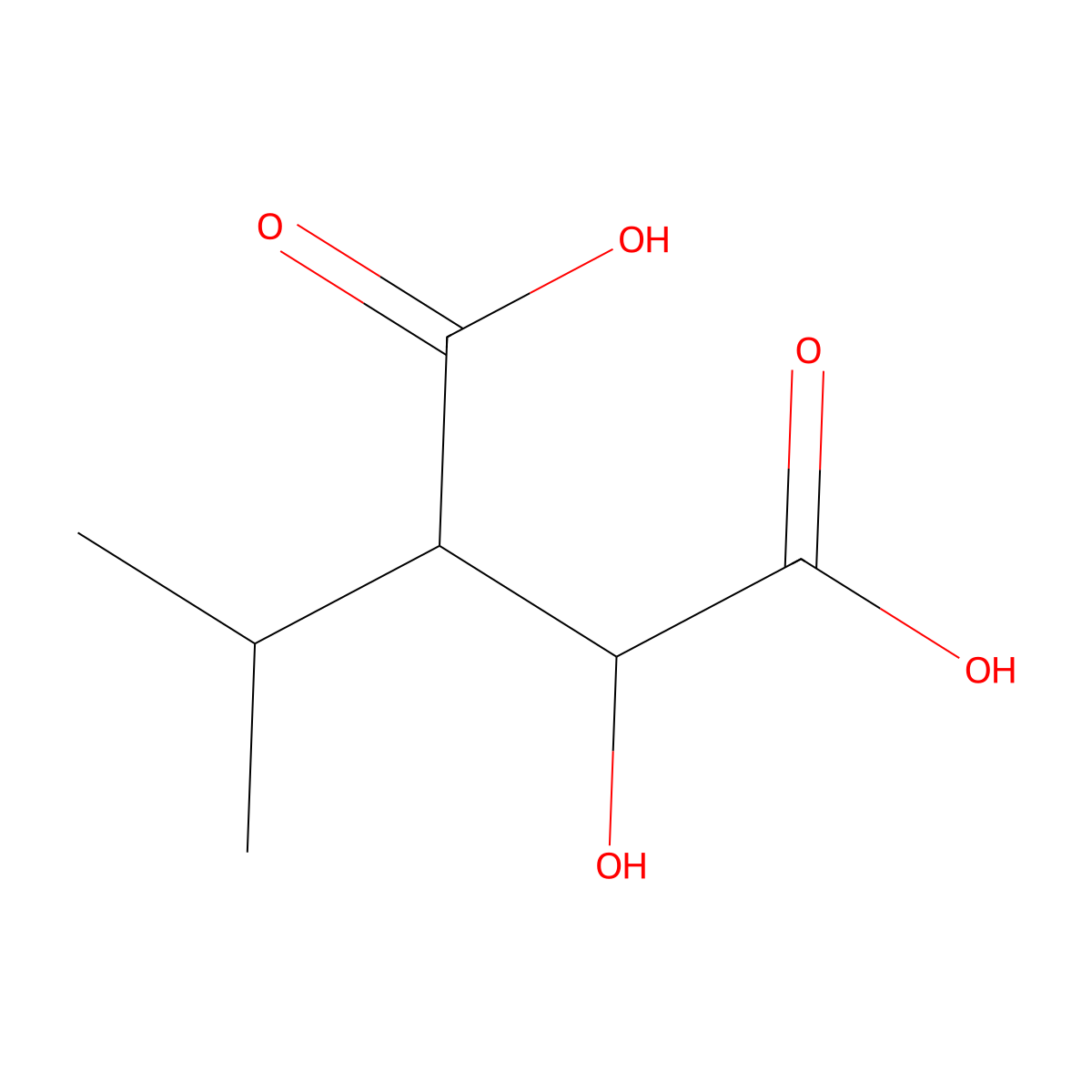3-Isopropylmalic Acid molecular structure, CAS 16048-89-8