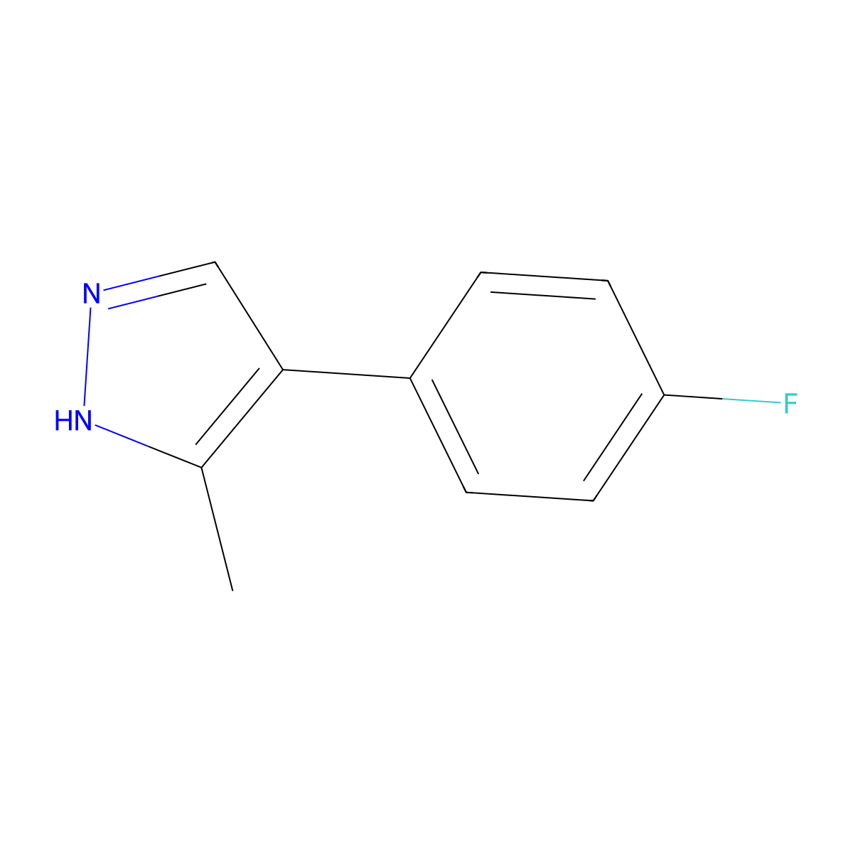4-(4-Fluorophenyl)-3-Methyl-1h-Pyrazole molecular structure, CAS 1604818-65-6