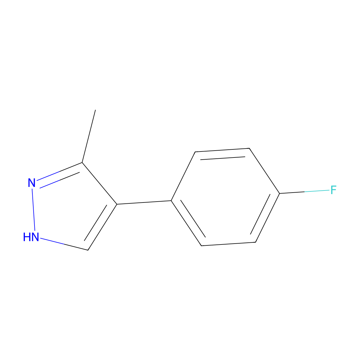 4-(4-Fluorophenyl)-3-Methyl-1h-Pyrazole molecular structure, CAS 1604818-65-6