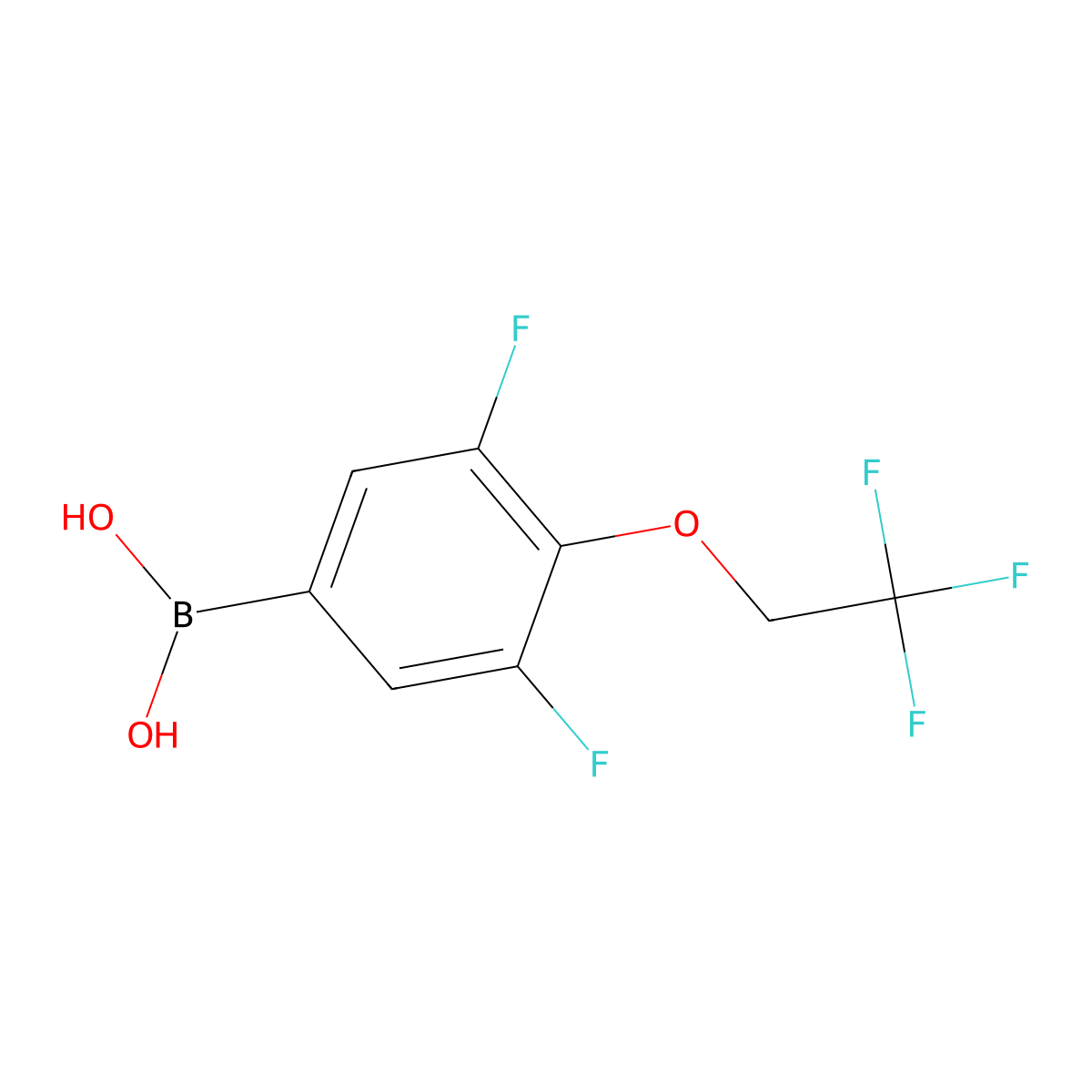 [3,5-Difluoro-4-(2,2,2-trifluoroethoxy)phenyl]boronic acid molecular structure, CAS 160483-71-6