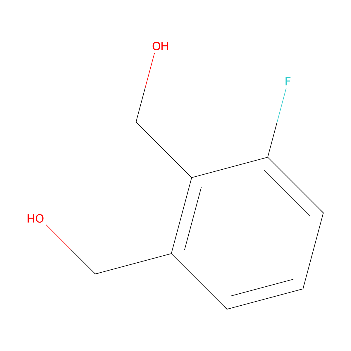 (3-Fluoro-1,2-phenylene)dimethanol molecular structure, CAS 160485-42-7