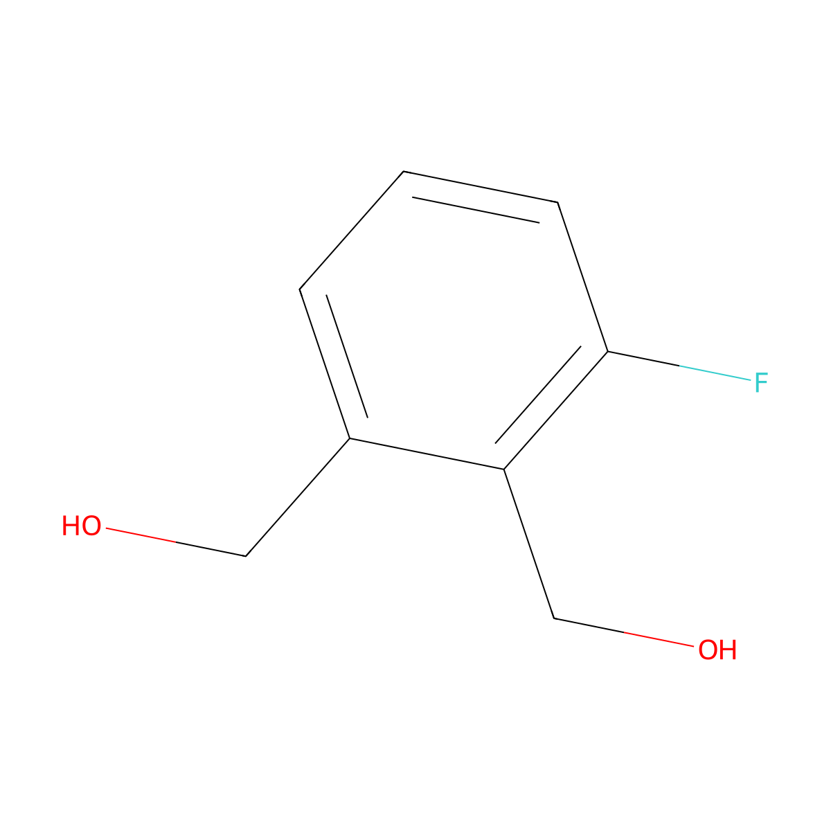(3-Fluoro-1,2-phenylene)dimethanol molecular structure, CAS 160485-42-7