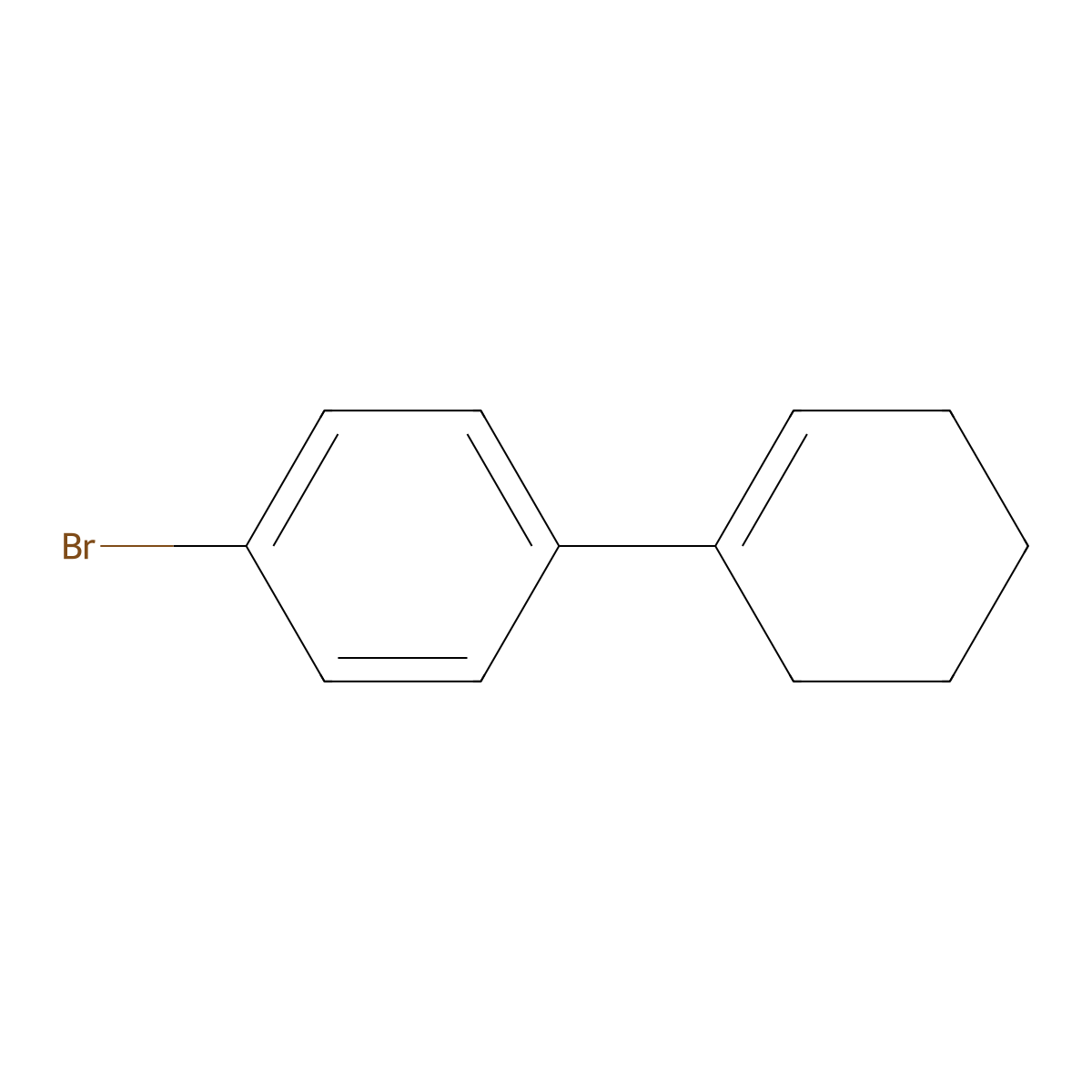 1-Bromo-4-(cyclohex-1-en-1-yl)benzene molecular structure, CAS 1605-17-0