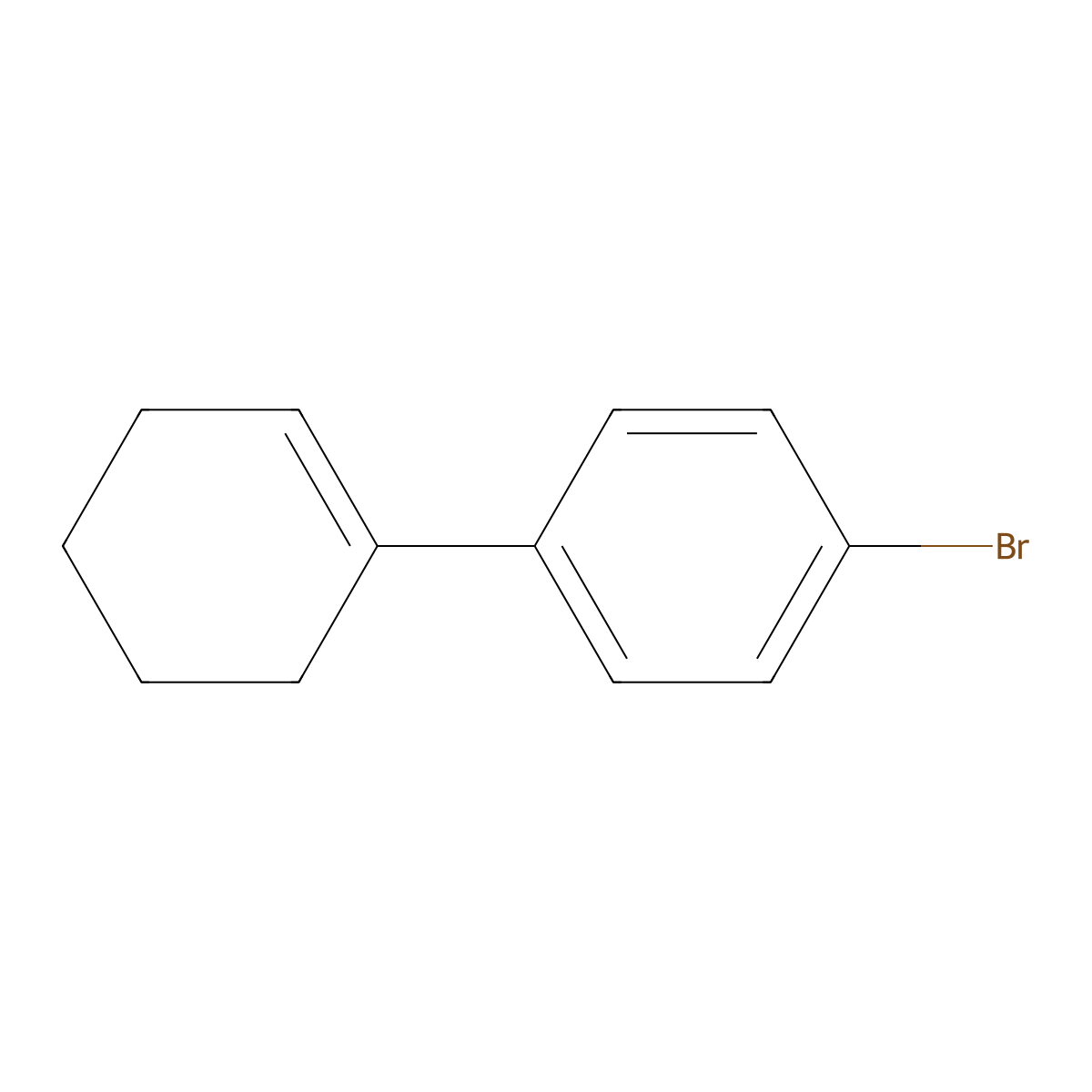 1-Bromo-4-(cyclohex-1-en-1-yl)benzene molecular structure, CAS 1605-17-0