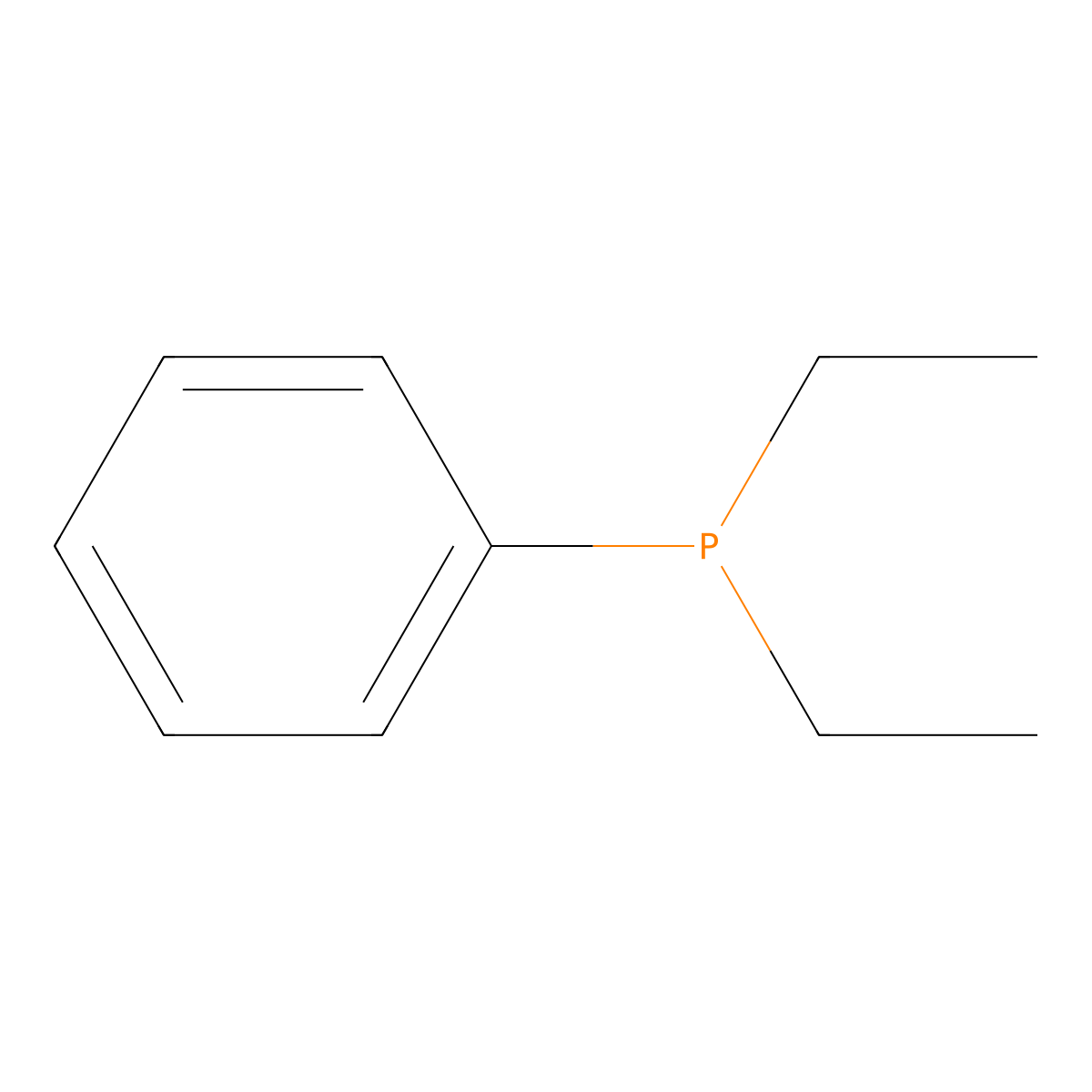 Diethylphenylphosphine molecular structure, CAS 1605-53-4