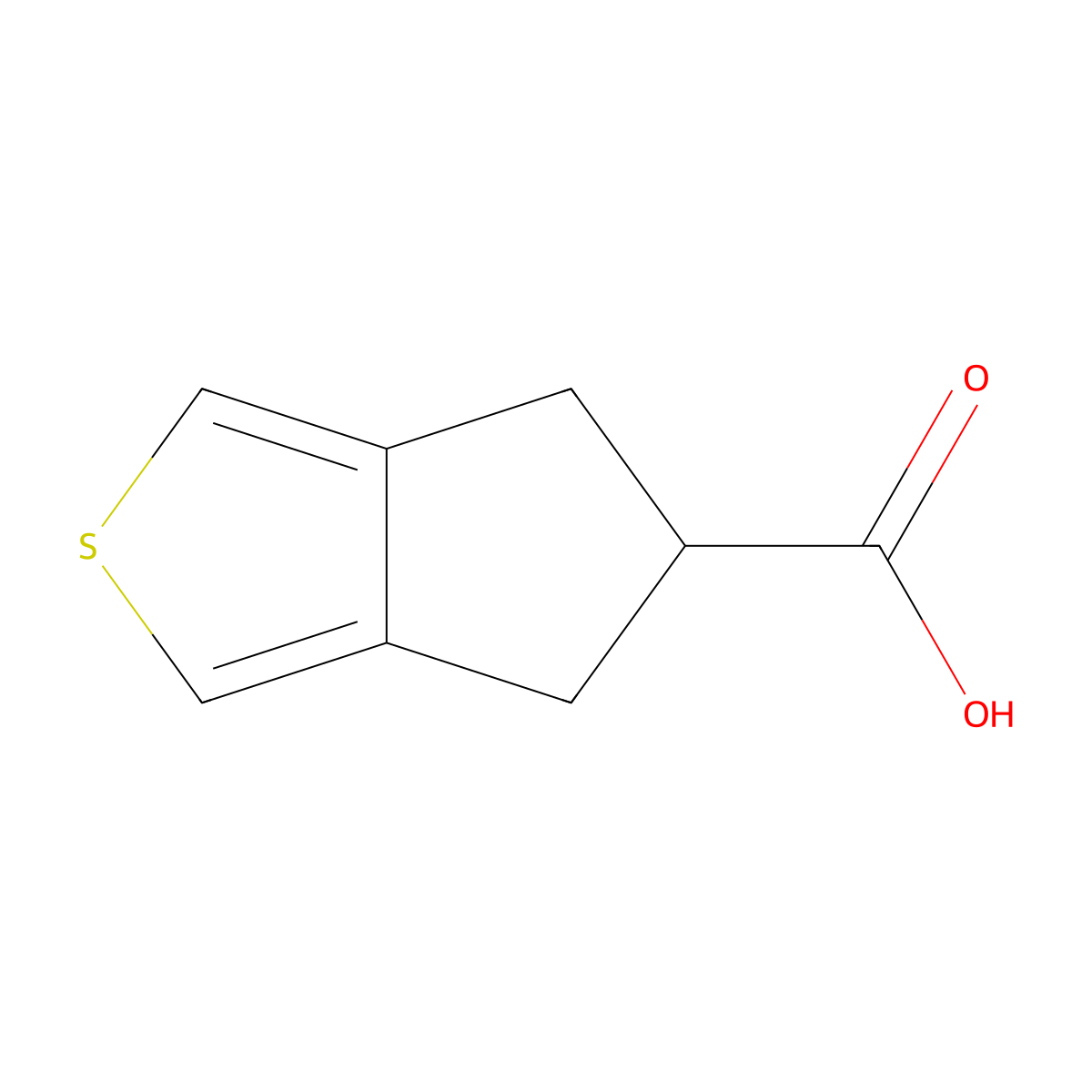 4H,5H,6H-cyclopenta[c]thiophene-5-carboxylic acid molecular structure, CAS 160502-05-6