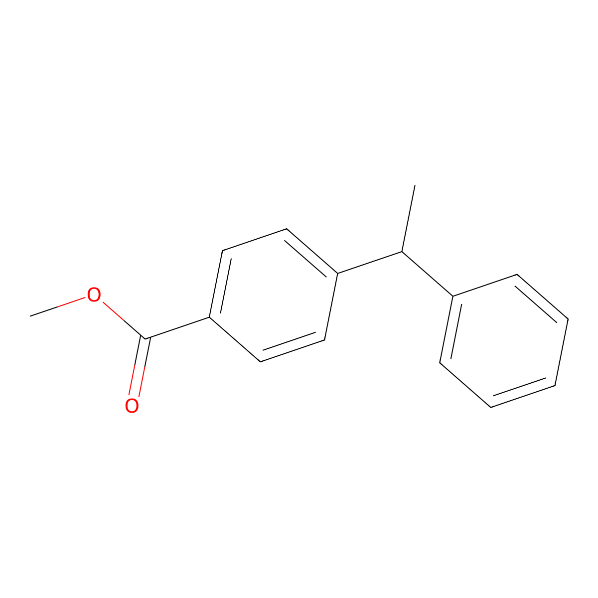 Methyl 4-(1-phenylethyl)benzoate molecular structure, CAS 160505-15-7