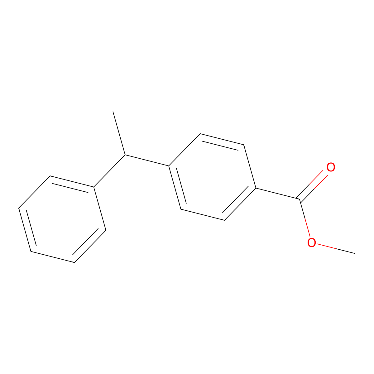 Methyl 4-(1-phenylethyl)benzoate molecular structure, CAS 160505-15-7