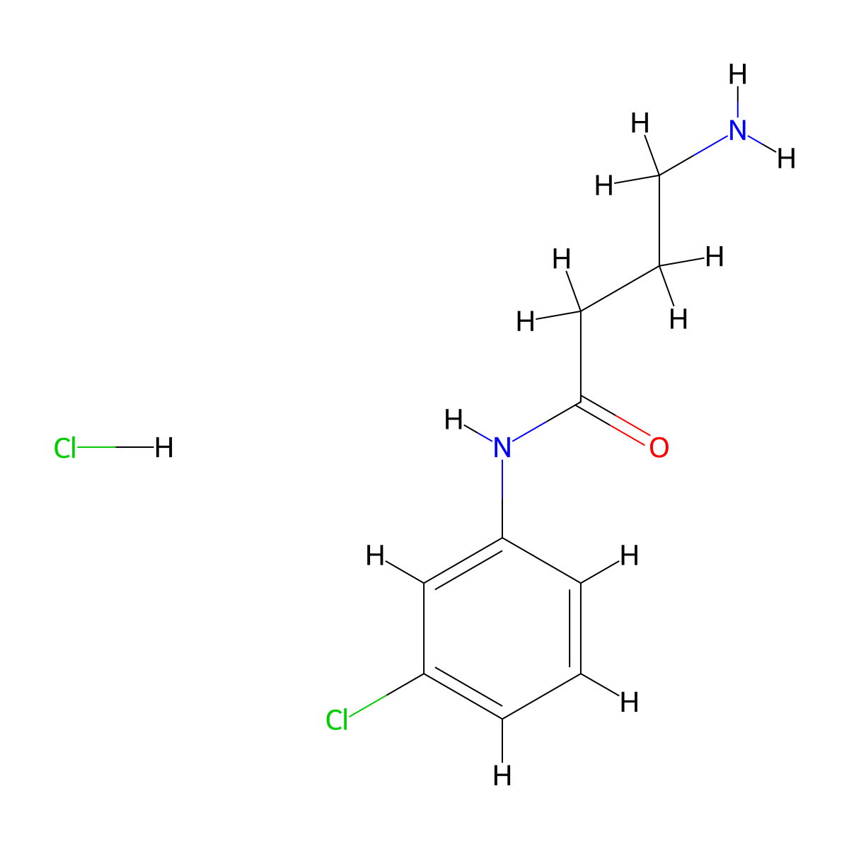 4-amino-N-(3-chlorophenyl)butanamide hydrochloride molecular structure, CAS 1605079-43-3