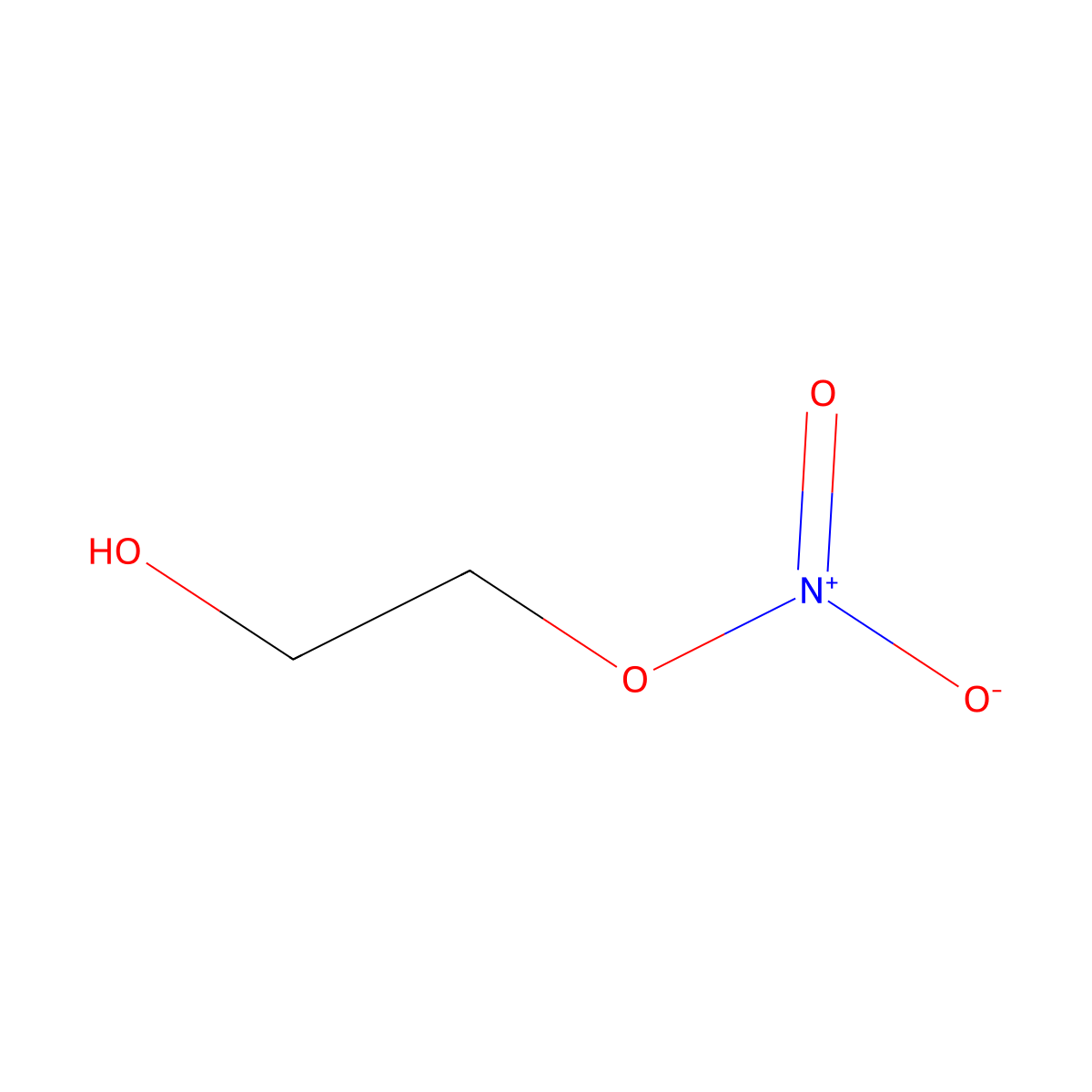 1,2-Ethanediol, 1-nitrate molecular structure, CAS 16051-48-2