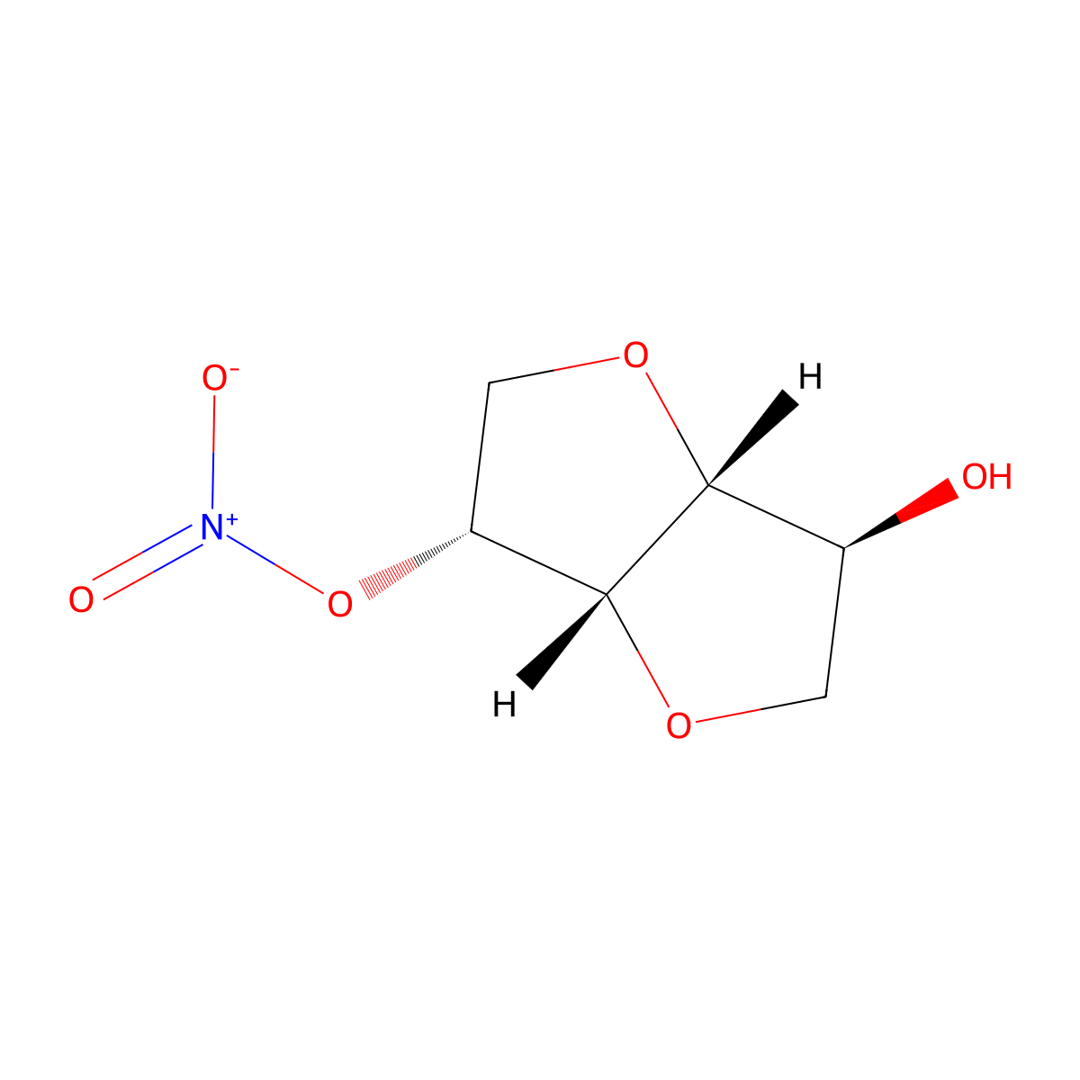Isosorbide Mononitrate molecular structure, CAS 16051-77-7