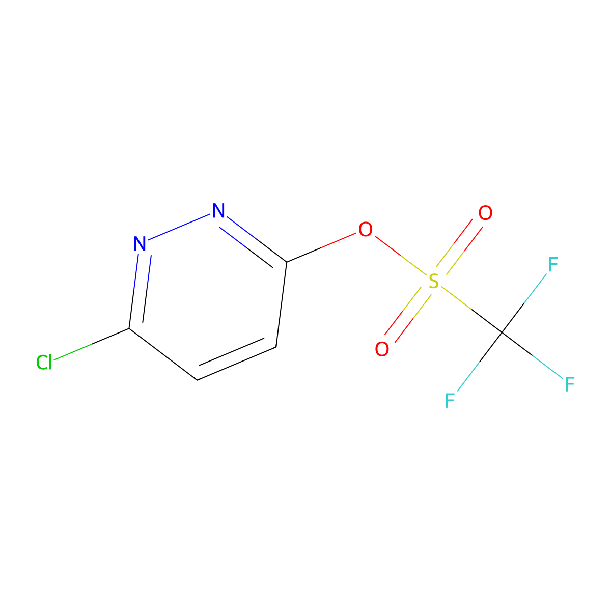 6-Chloropyridazin-3-yl trifluoromethanesulfonate molecular structure, CAS 160510-65-6