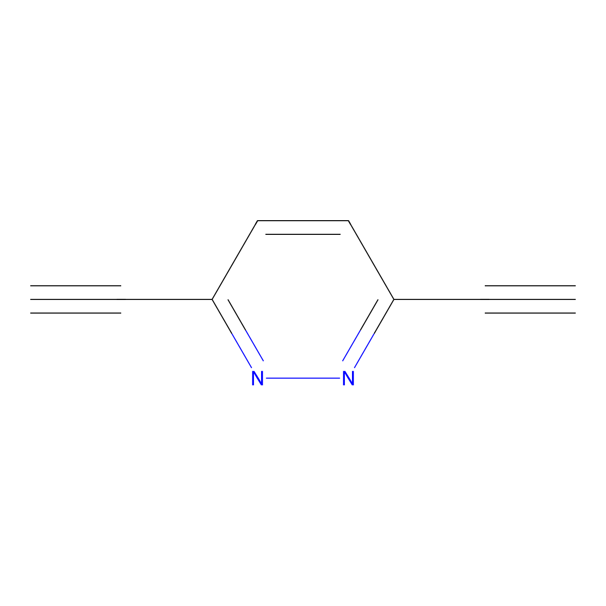 3,6-Diethynylpyridazine molecular structure, CAS 160510-67-8