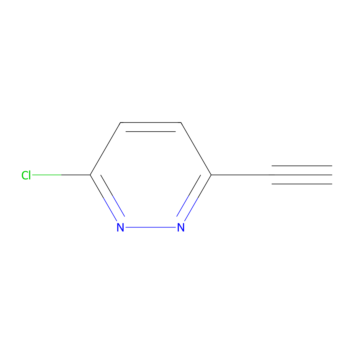 3-Chloro-6-ethynylpyridazine molecular structure, CAS 160510-68-9