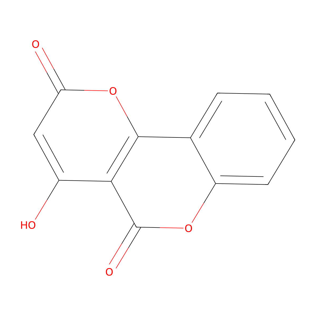4-Hydroxy-2H,5H-pyrano[3,2-c][1]benzopyran-2,5-dione molecular structure, CAS 16052-81-6
