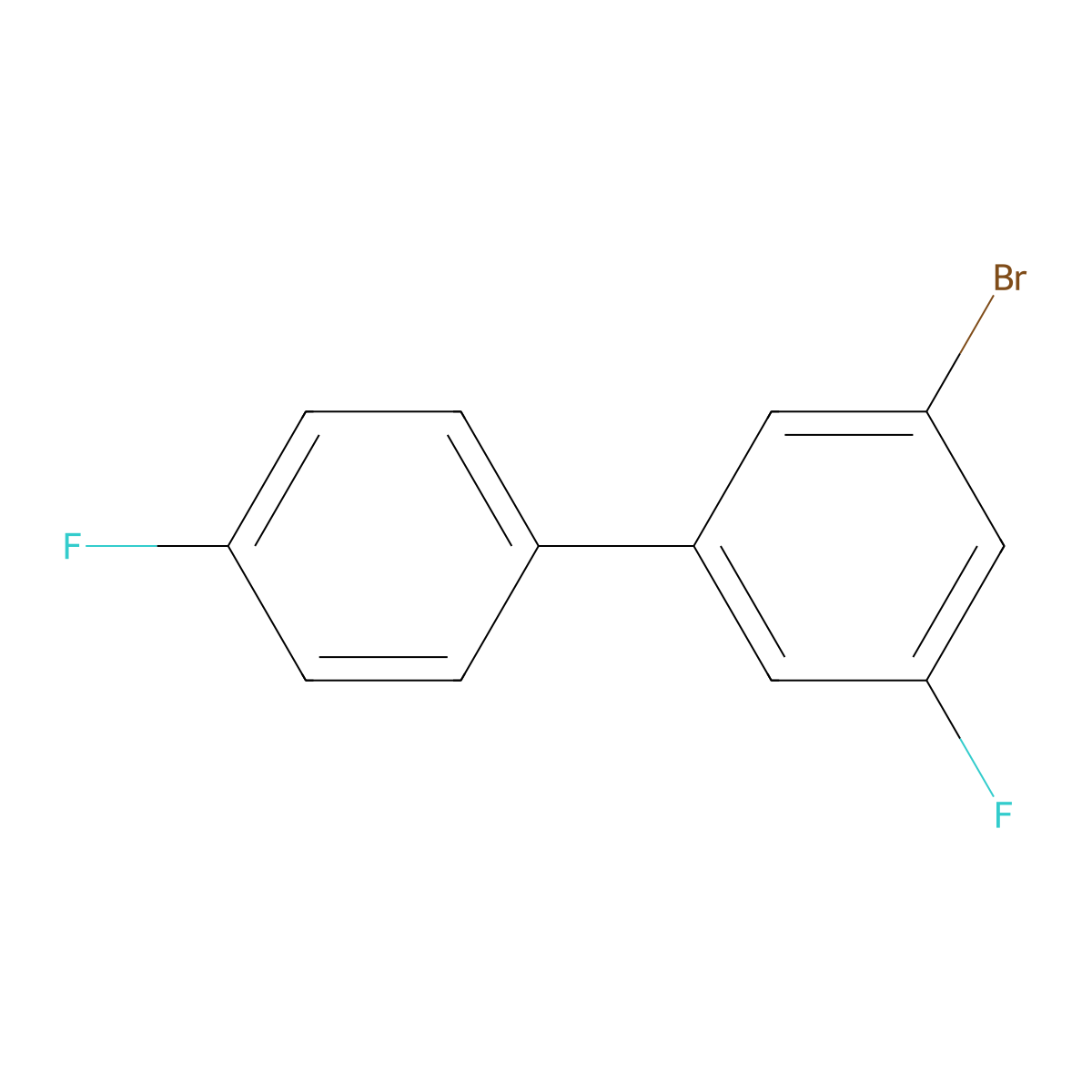 3-Bromo-4',5-difluoro-1,1'-biphenyl molecular structure, CAS 160521-37-9