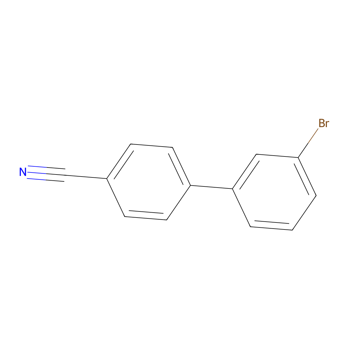 3'-Bromo[1,1'-biphenyl]-4-carbonitrile molecular structure, CAS 160521-46-0
