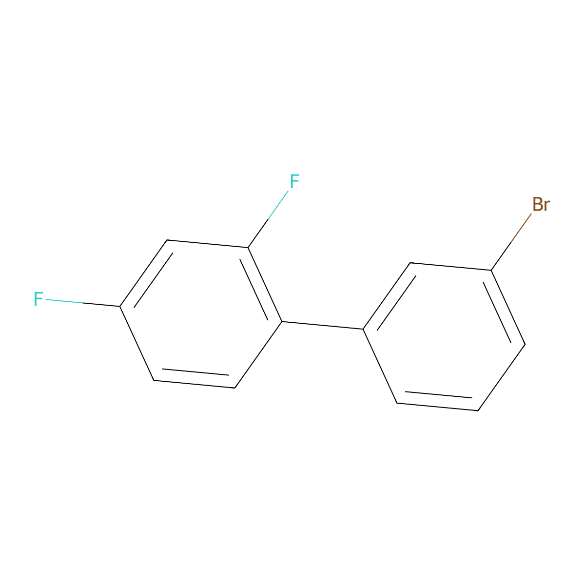 3'-Bromo-2,4-difluoro-1,1'-biphenyl molecular structure, CAS 160521-68-6