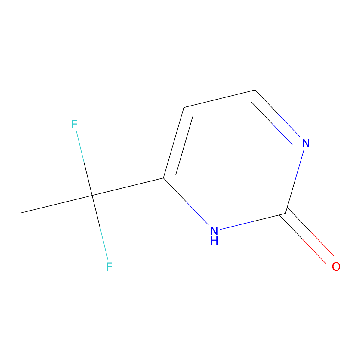 4-(1,1-Difluoroethyl)pyrimidin-2-ol molecular structure, CAS 1605289-83-5