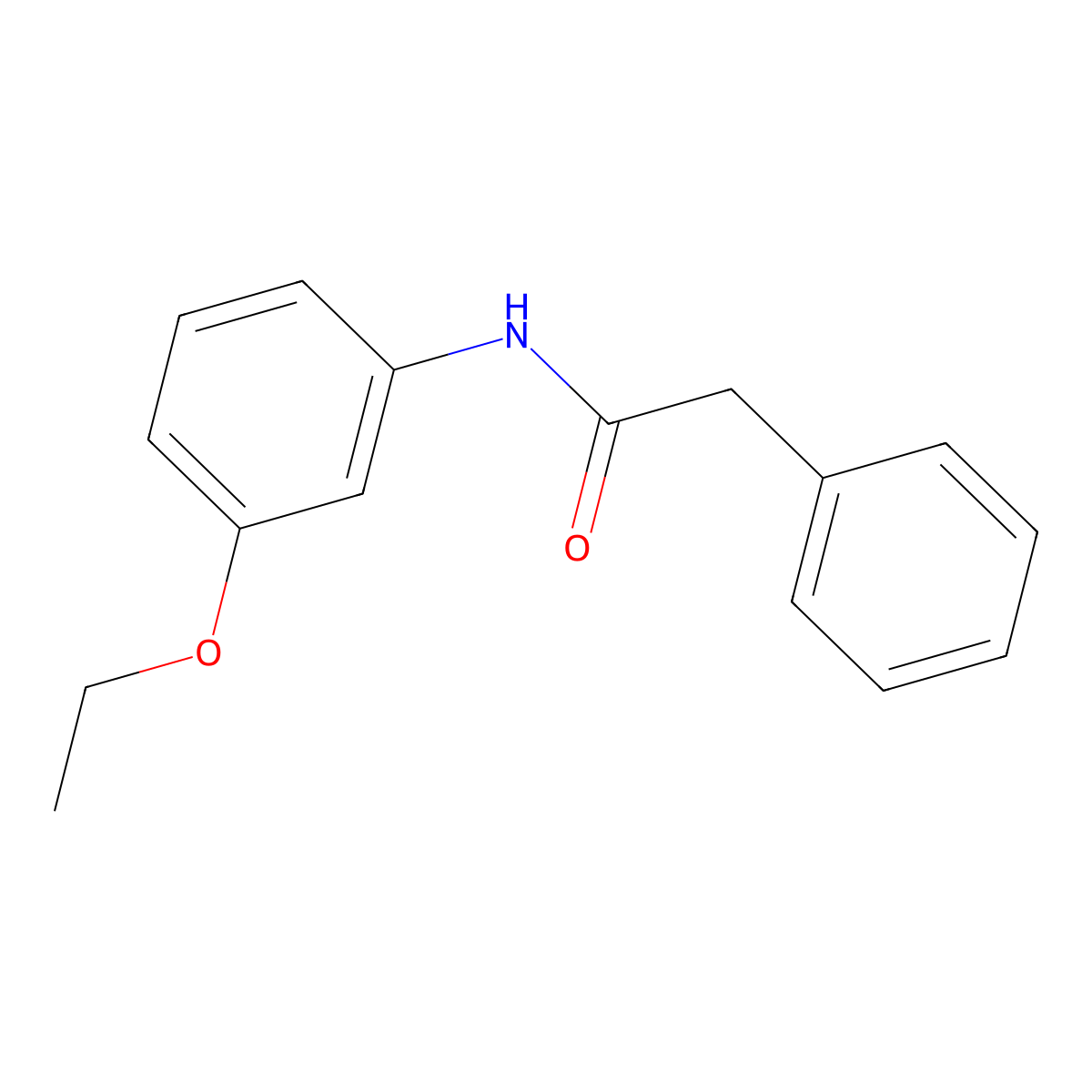N-(3-ethoxyphenyl)-2-phenylacetamide molecular structure, CAS 16053-34-2