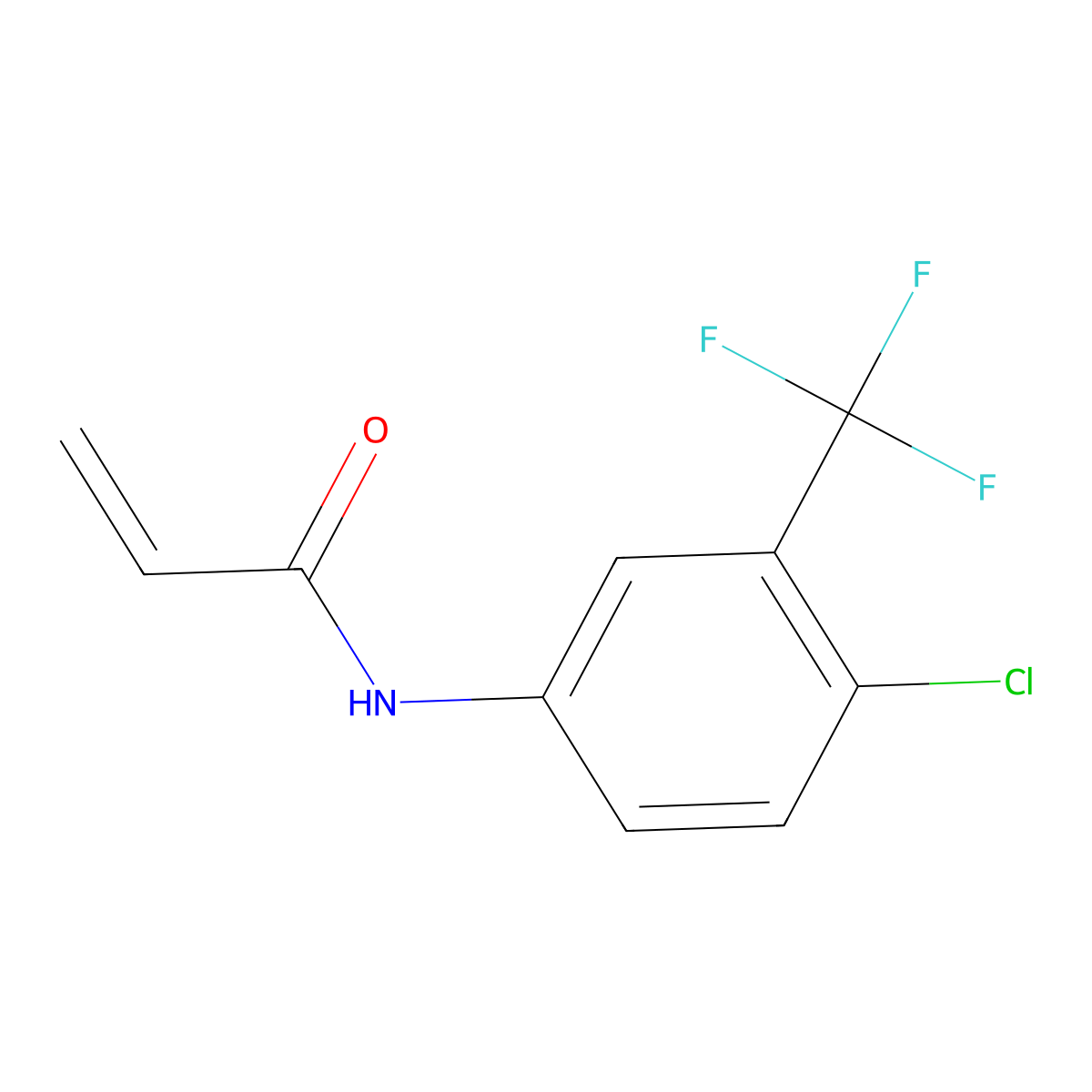 N-[4-chloro-3-(trifluoromethyl)phenyl]prop-2-enamide molecular structure, CAS 16053-35-3