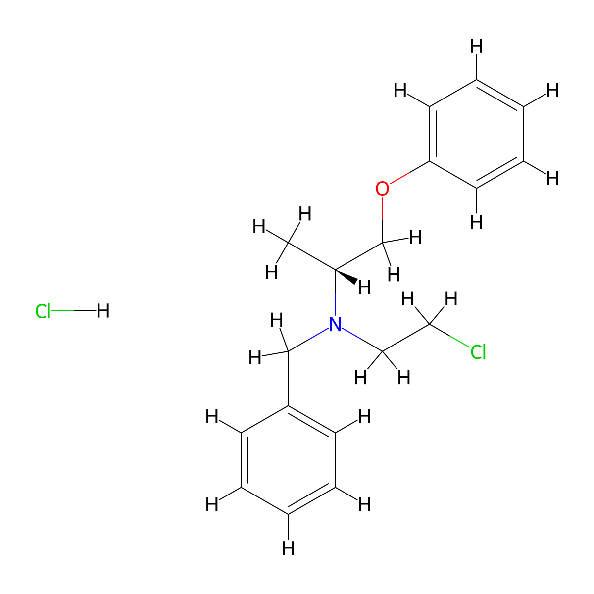 (R)-Phenoxybenzamine Hydrochloride molecular structure, CAS 16053-59-1