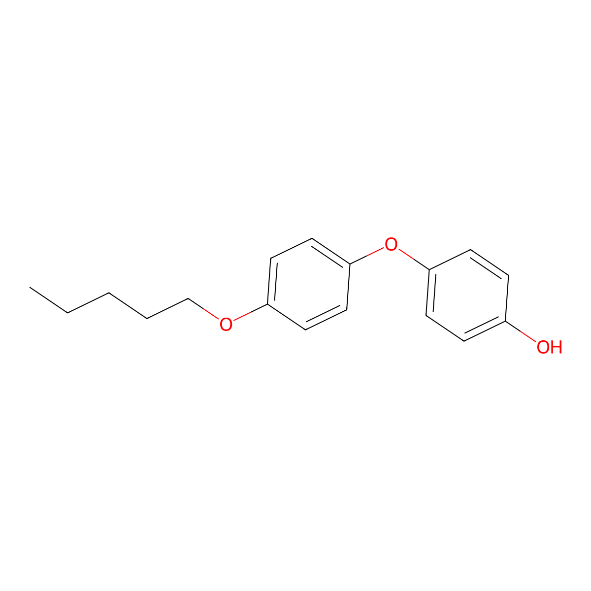 4-[4-(Pentyloxy)phenoxy]phenol molecular structure, CAS 160530-82-5