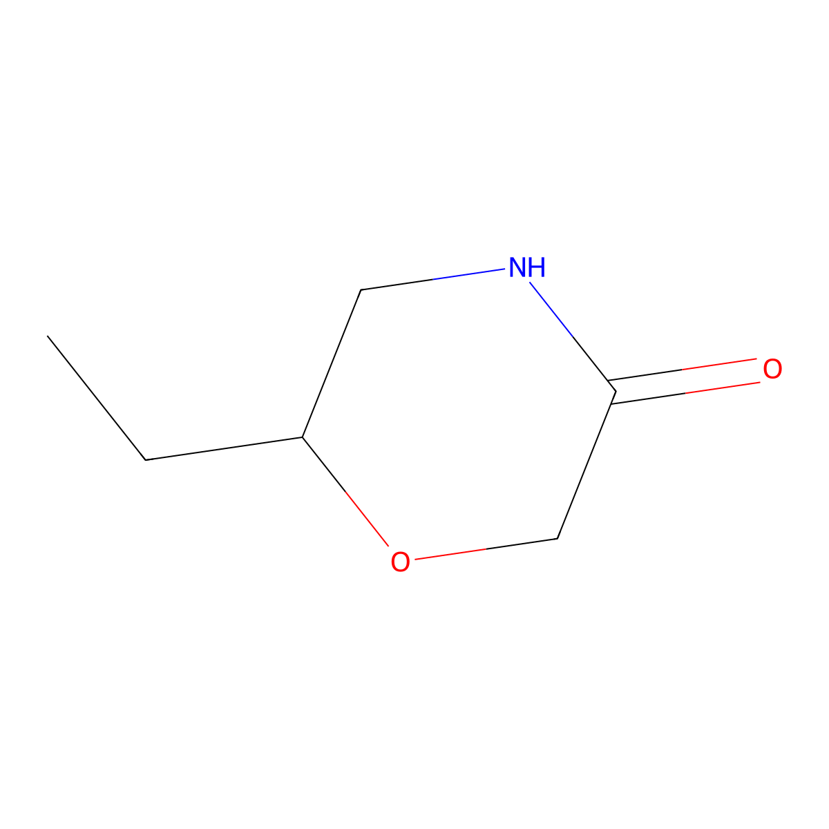 6-Ethylmorpholin-3-one molecular structure, CAS 1605312-87-5