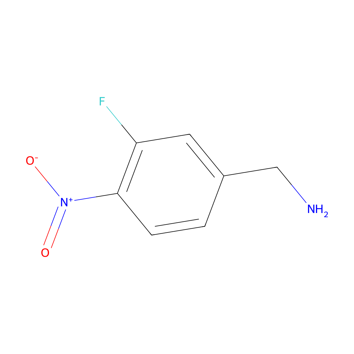 (3-Fluoro-4-nitrophenyl)methanamine molecular structure, CAS 160538-52-3