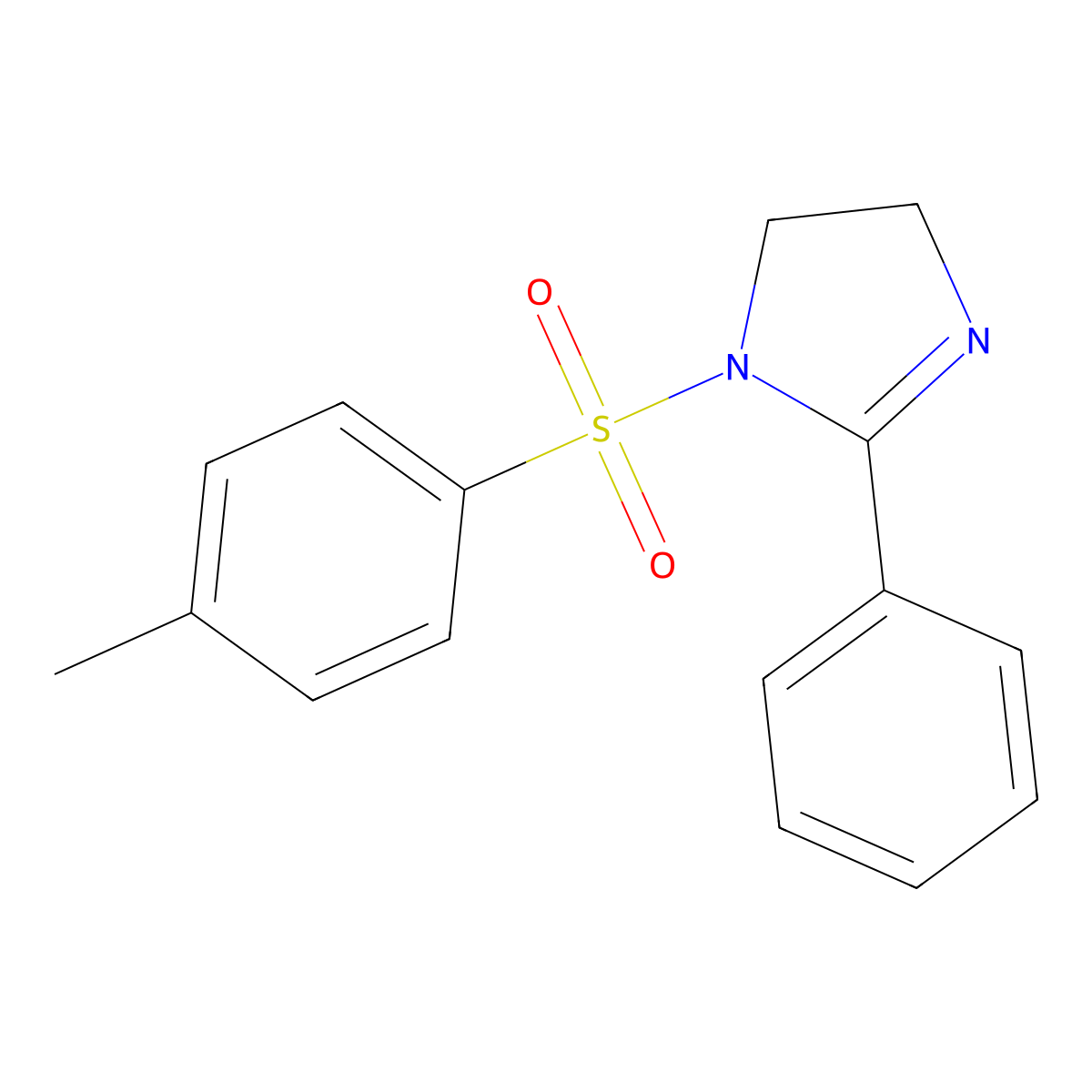1-(4-methylbenzenesulfonyl)-2-phenyl-4,5-dihydro-1H-imidazole molecular structure, CAS 16054-55-0