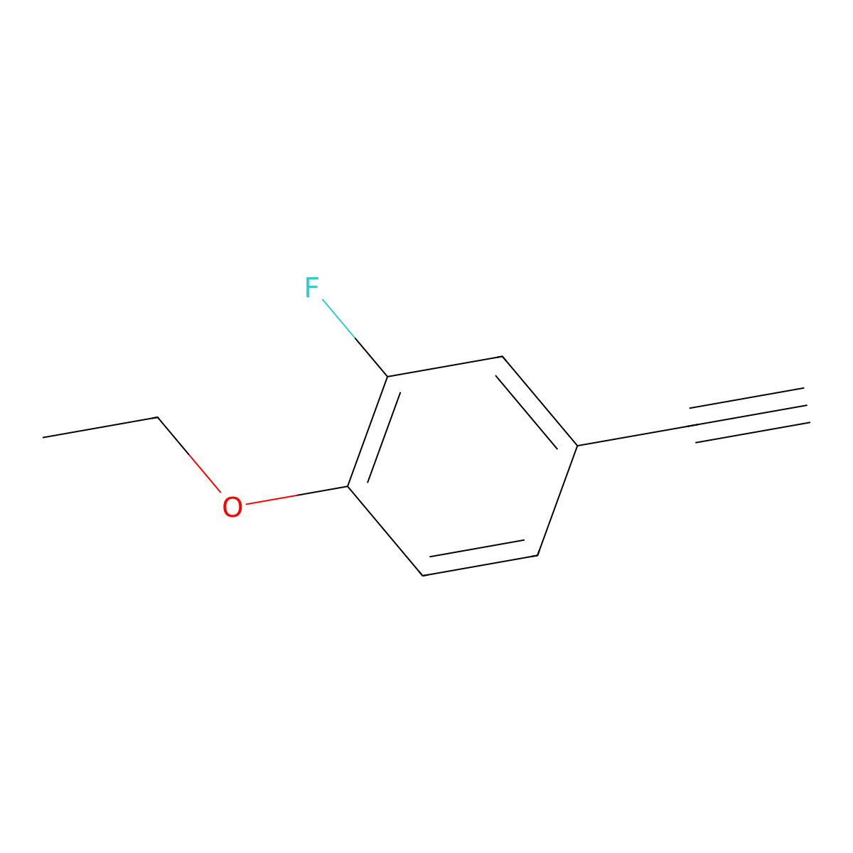 1-Ethoxy-4-ethynyl-2-fluorobenzene molecular structure, CAS 160542-03-0