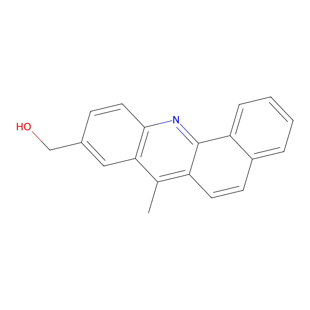 9-Hydroxymethyl-7-methylbenz(c)acridine molecular structure, CAS 160543-02-2