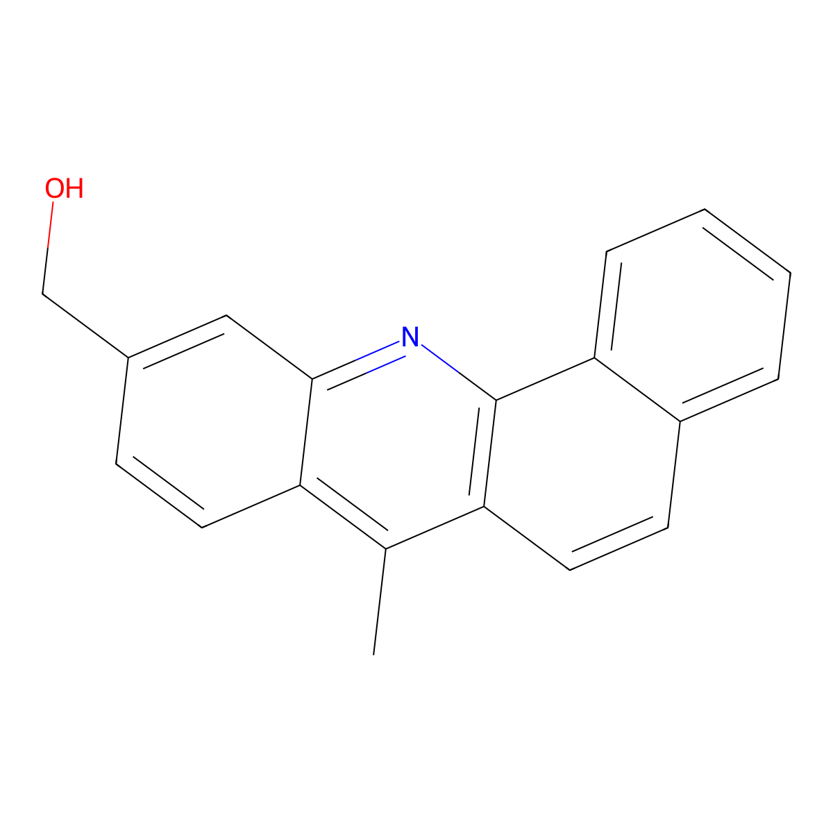 10-Hydroxymethyl-7-methylbenz(c)acridine molecular structure, CAS 160543-08-8