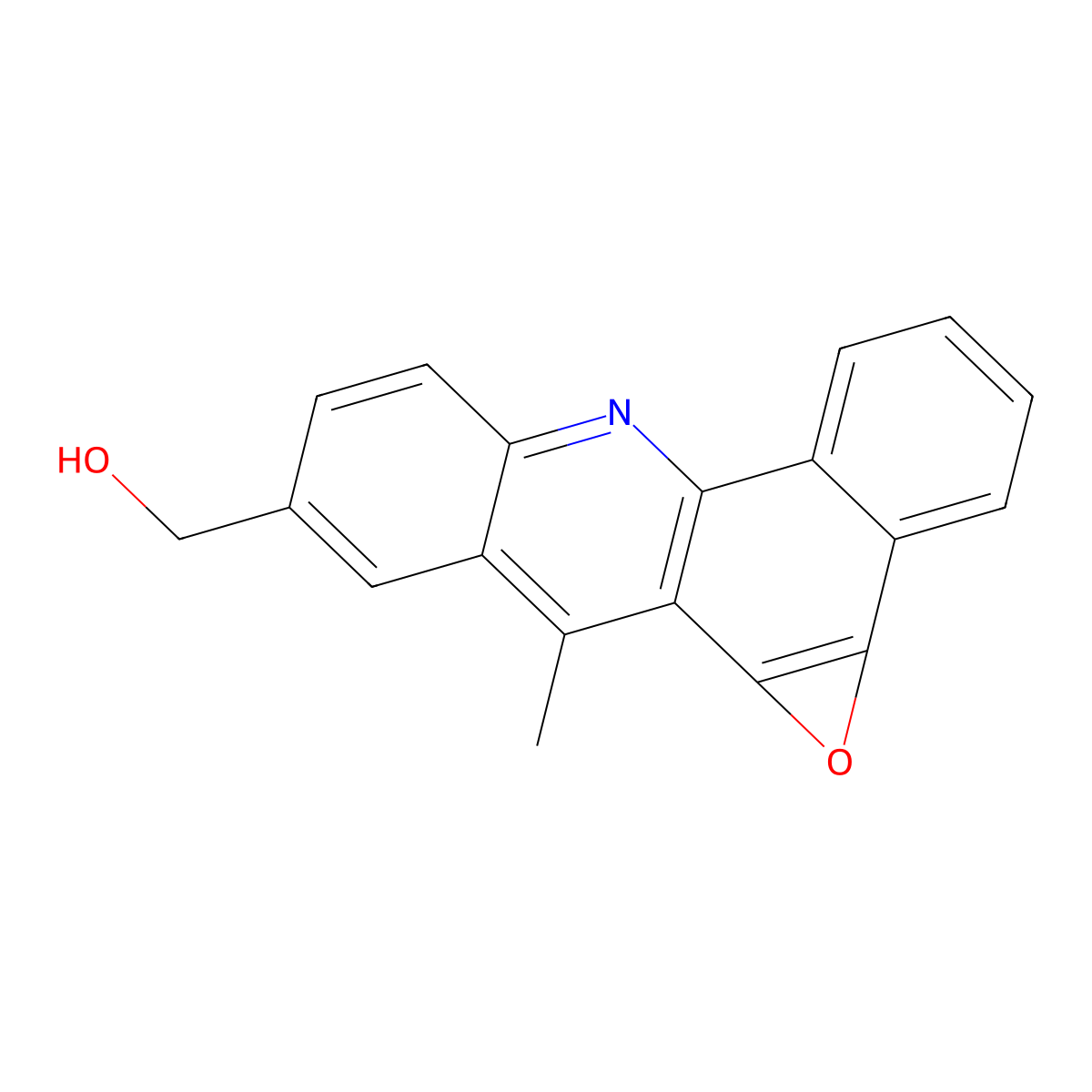 9-Hydroxymethyl-7-methylbenz(c)acridine-5,6-oxide molecular structure, CAS 160543-18-0