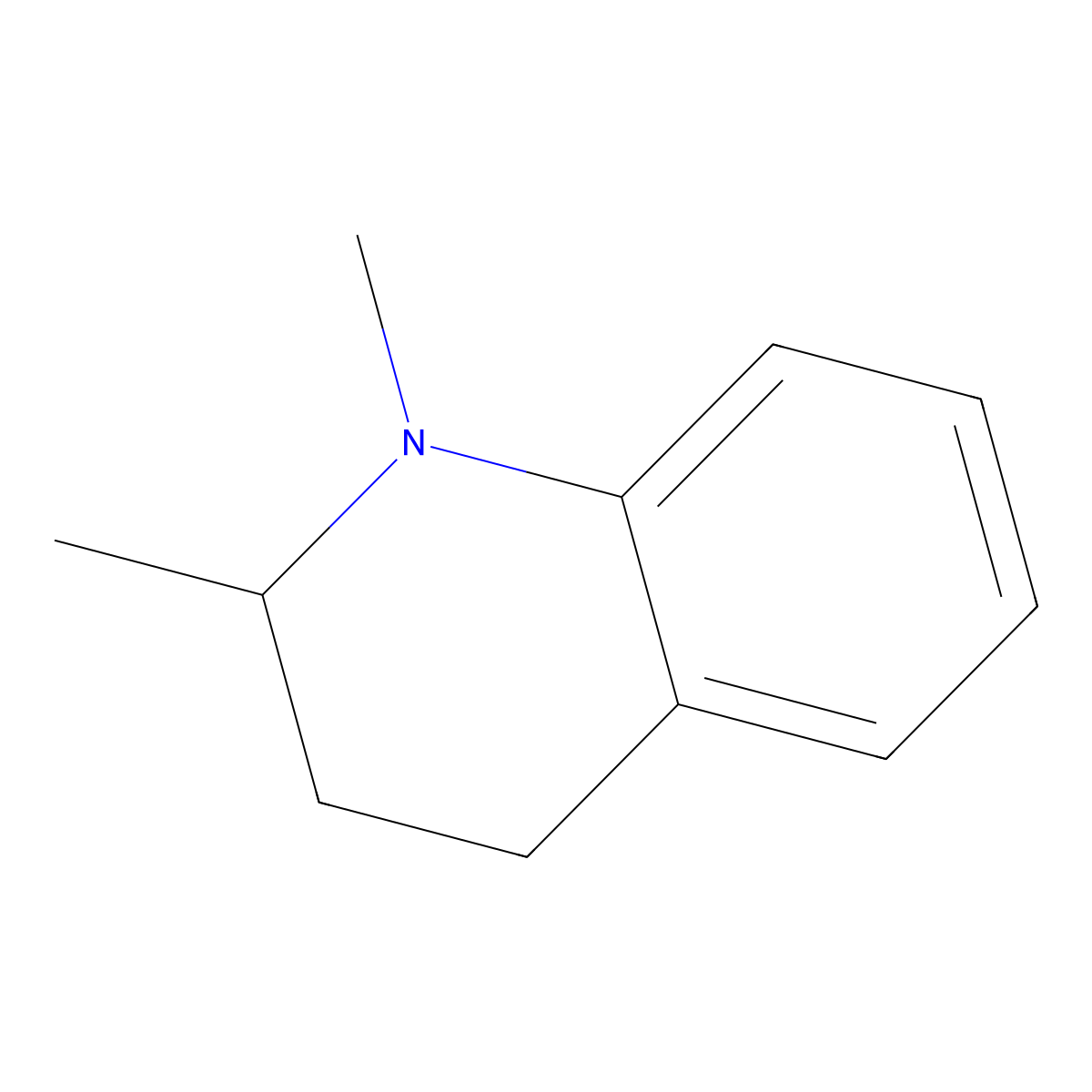 1,2-Dimethyl-1,2,3,4-tetrahydroquinoline molecular structure, CAS 16055-19-9