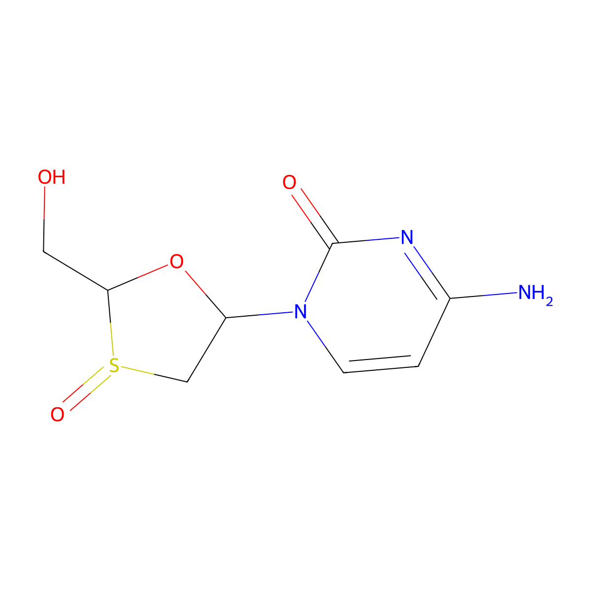 lamivudine sulfoxide, (R)- molecular structure, CAS 160552-54-5