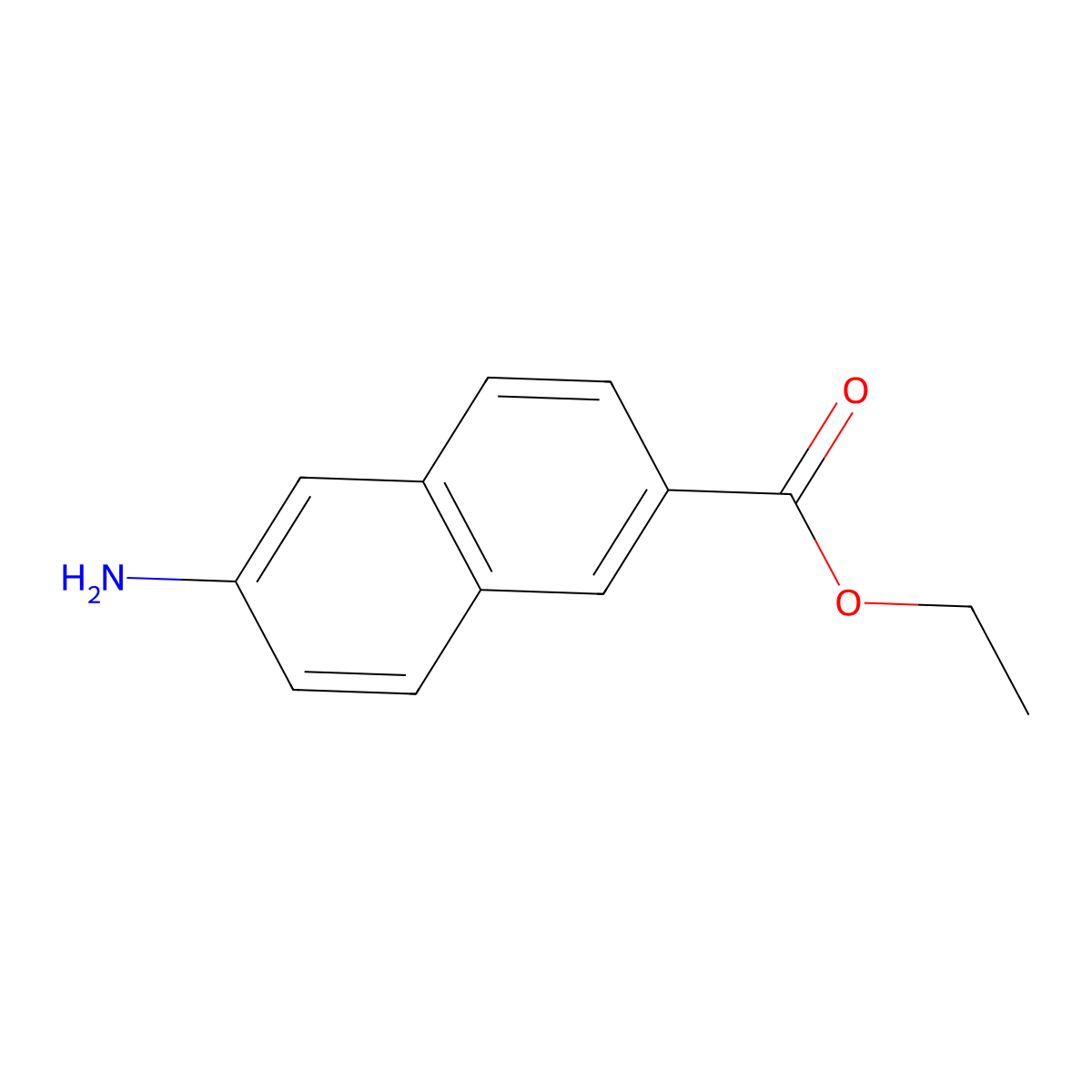 Ethyl 6-amino-2-naphthoate molecular structure, CAS 160557-37-9