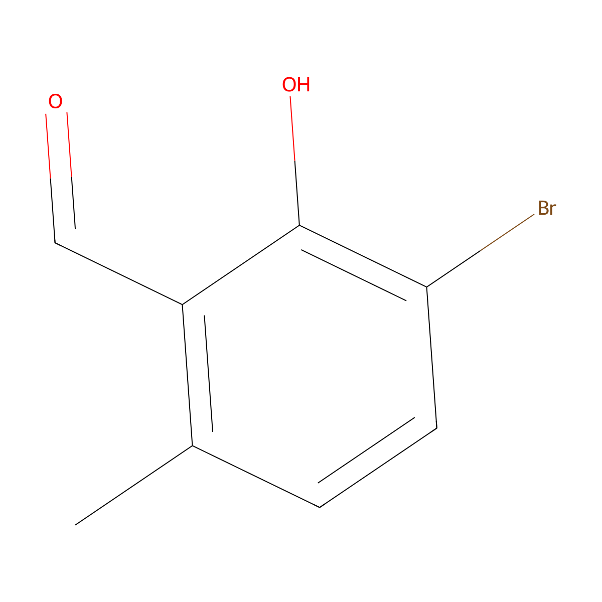 3-Bromo-2-hydroxy-6-methylbenzaldehyde molecular structure, CAS 160561-95-5