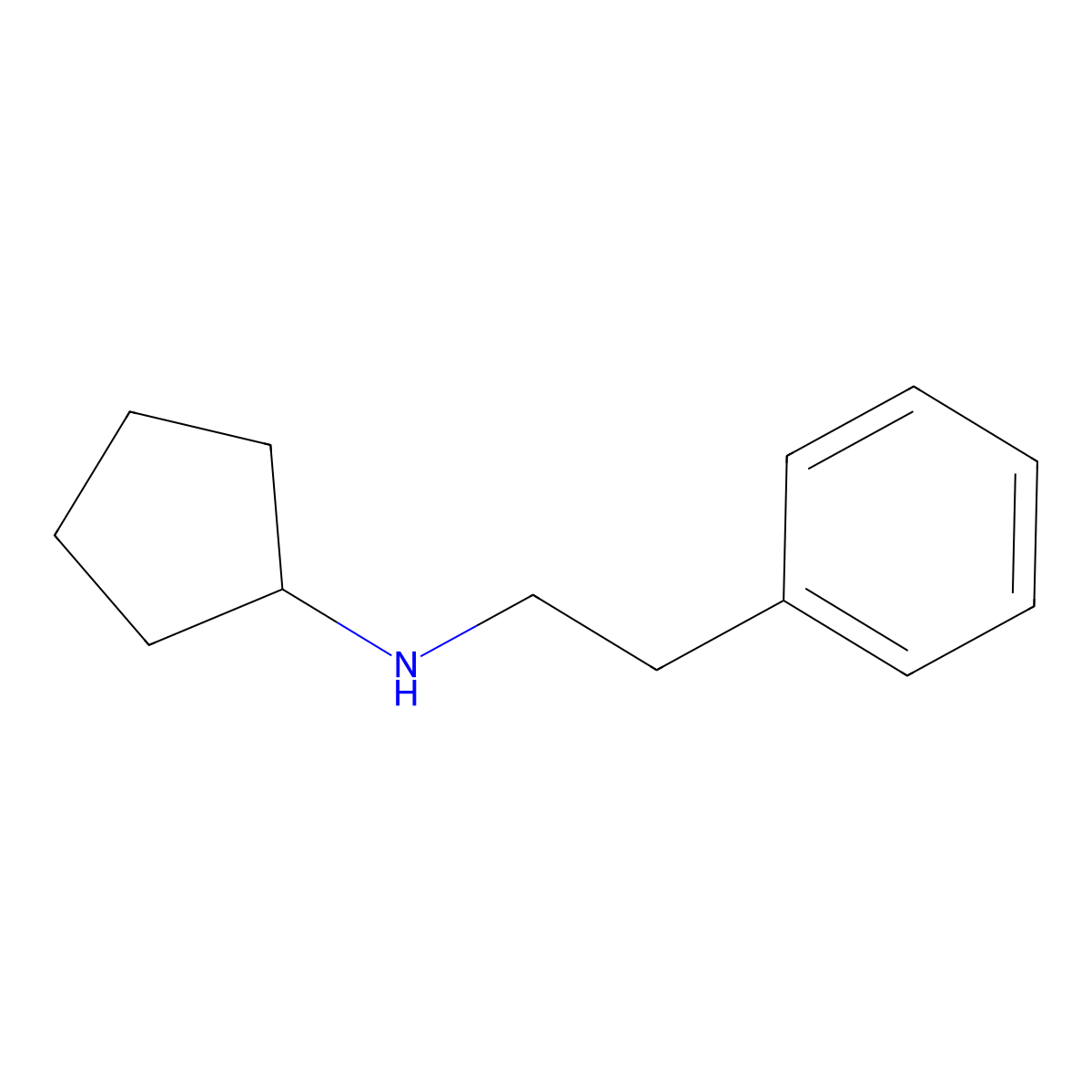 N-(2-phenylethyl)cyclopentanamine molecular structure, CAS 160567-89-5