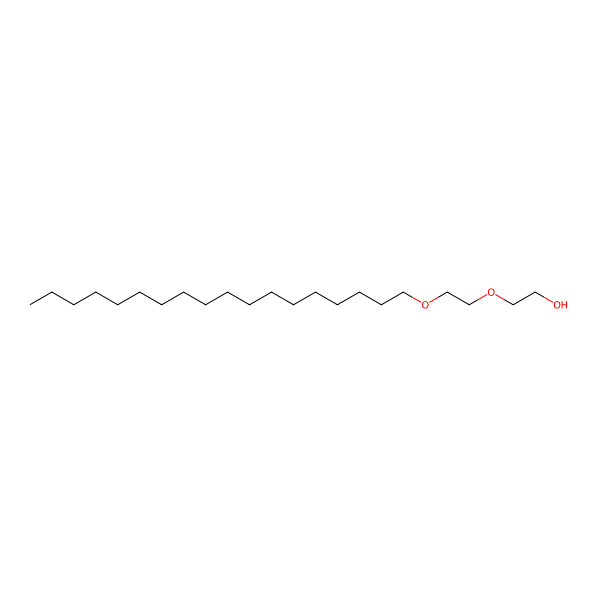 Steareth-2 molecular structure, CAS 16057-43-5