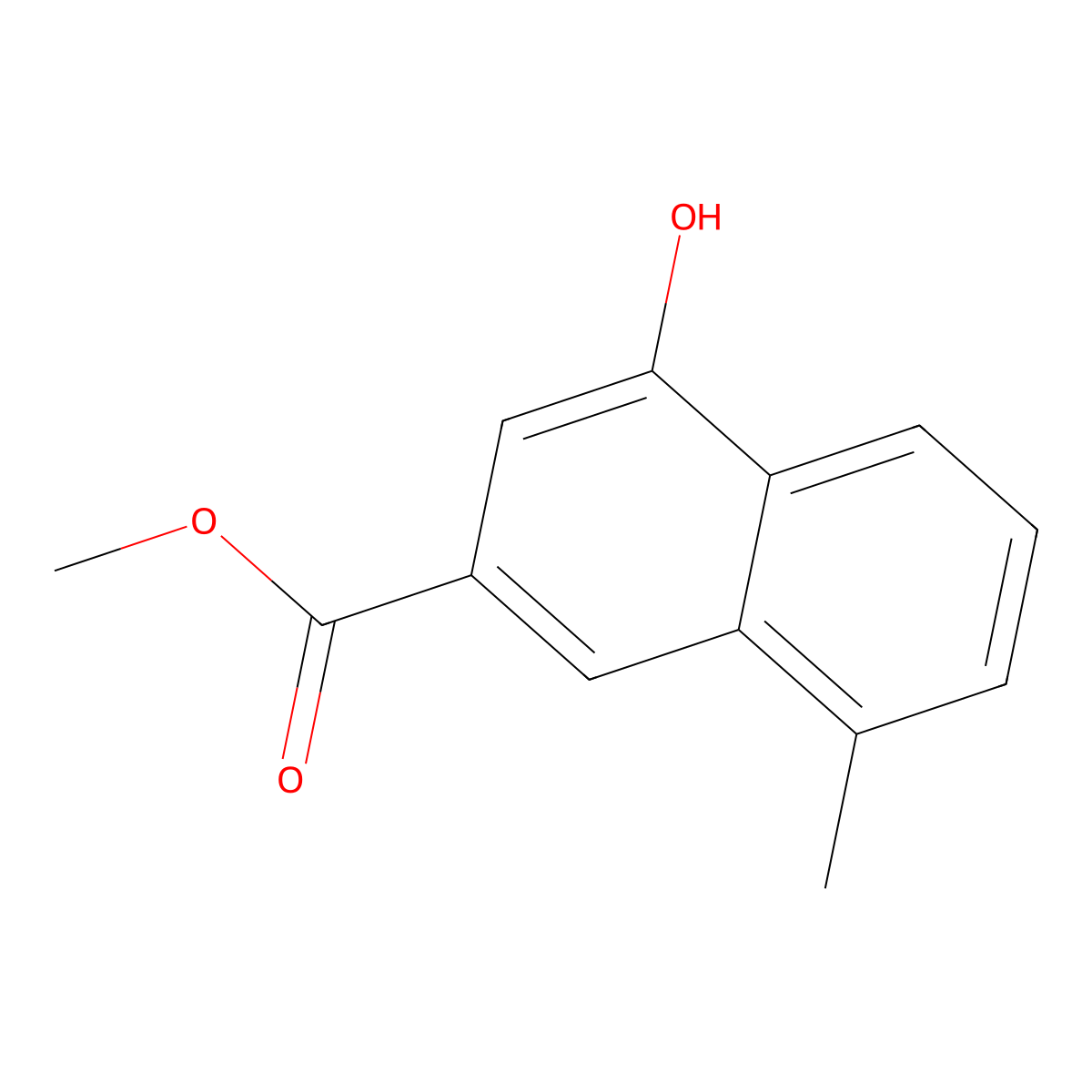 Methyl 4-Hydroxy-8-methyl-2-naphthoate molecular structure, CAS 16059-74-8