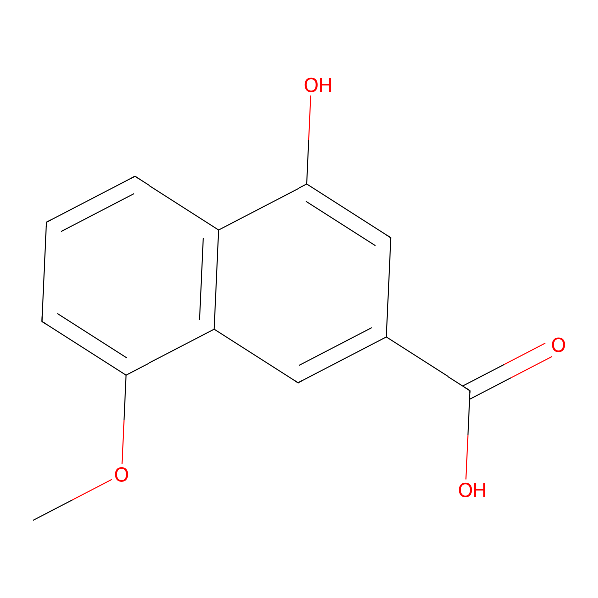 4-Hydroxy-8-methoxy-2-naphthoic acid molecular structure, CAS 16059-75-9