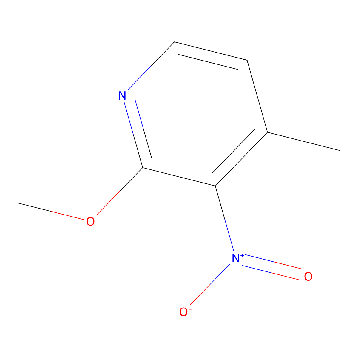 2-Methoxy-3-nitro-4-picoline molecular structure, CAS 160590-36-3