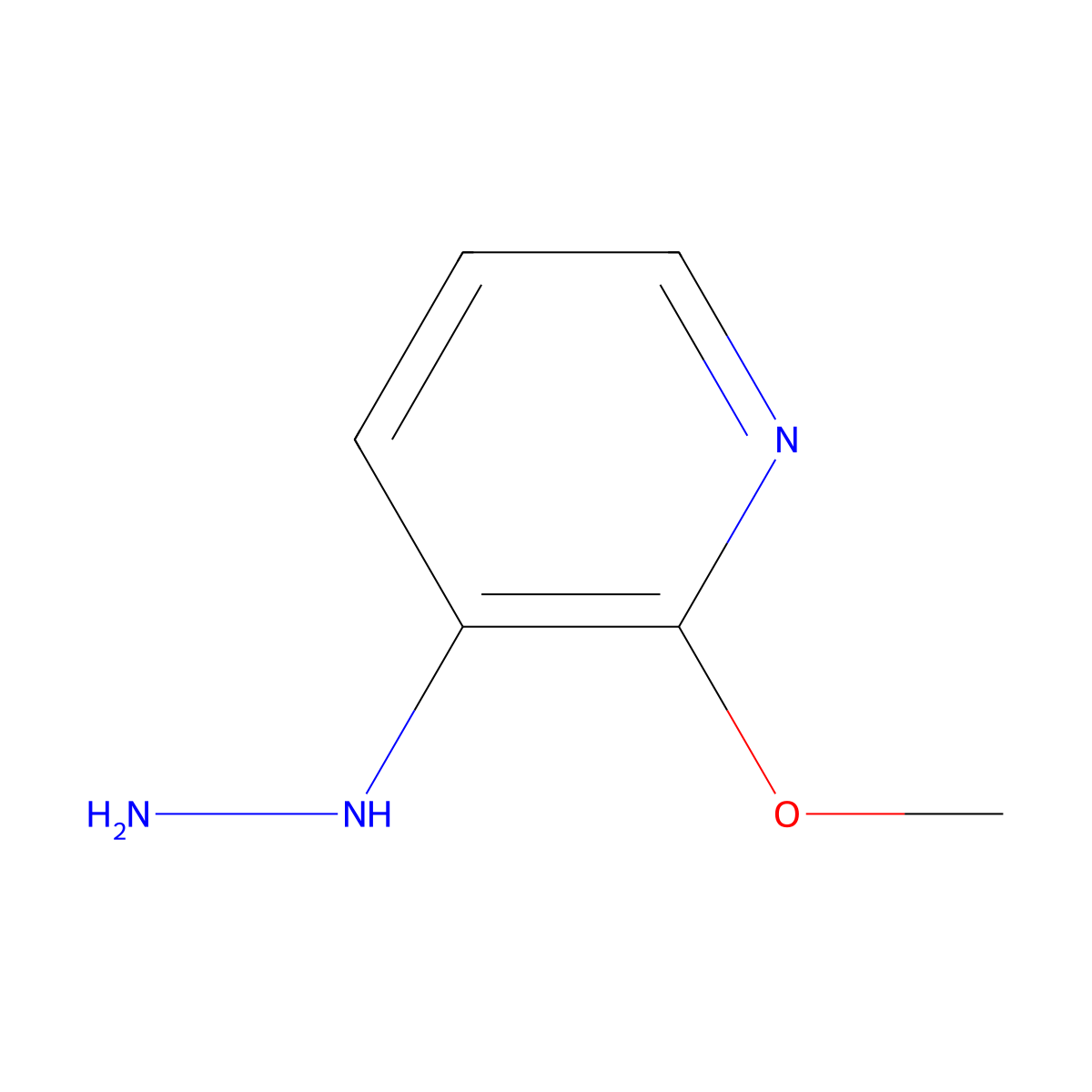 3-Hydrazinyl-2-methoxypyridine molecular structure, CAS 160590-38-5