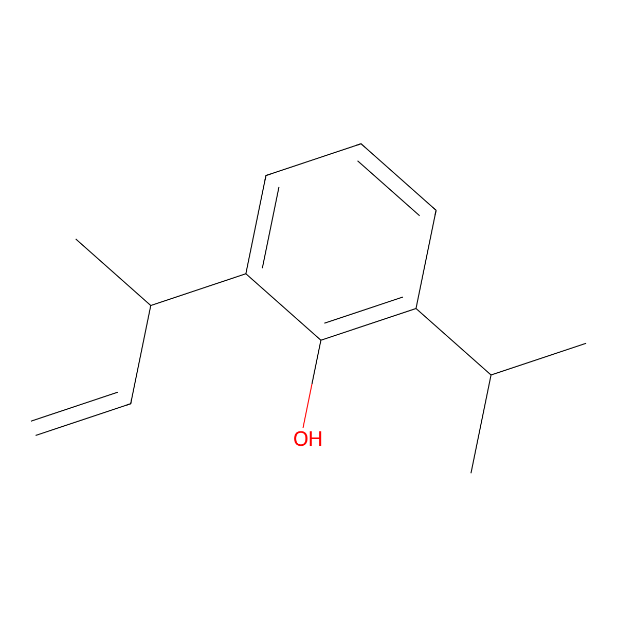 2-(But-3-en-2-yl)-6-isopropylphenol molecular structure, CAS 160592-68-7