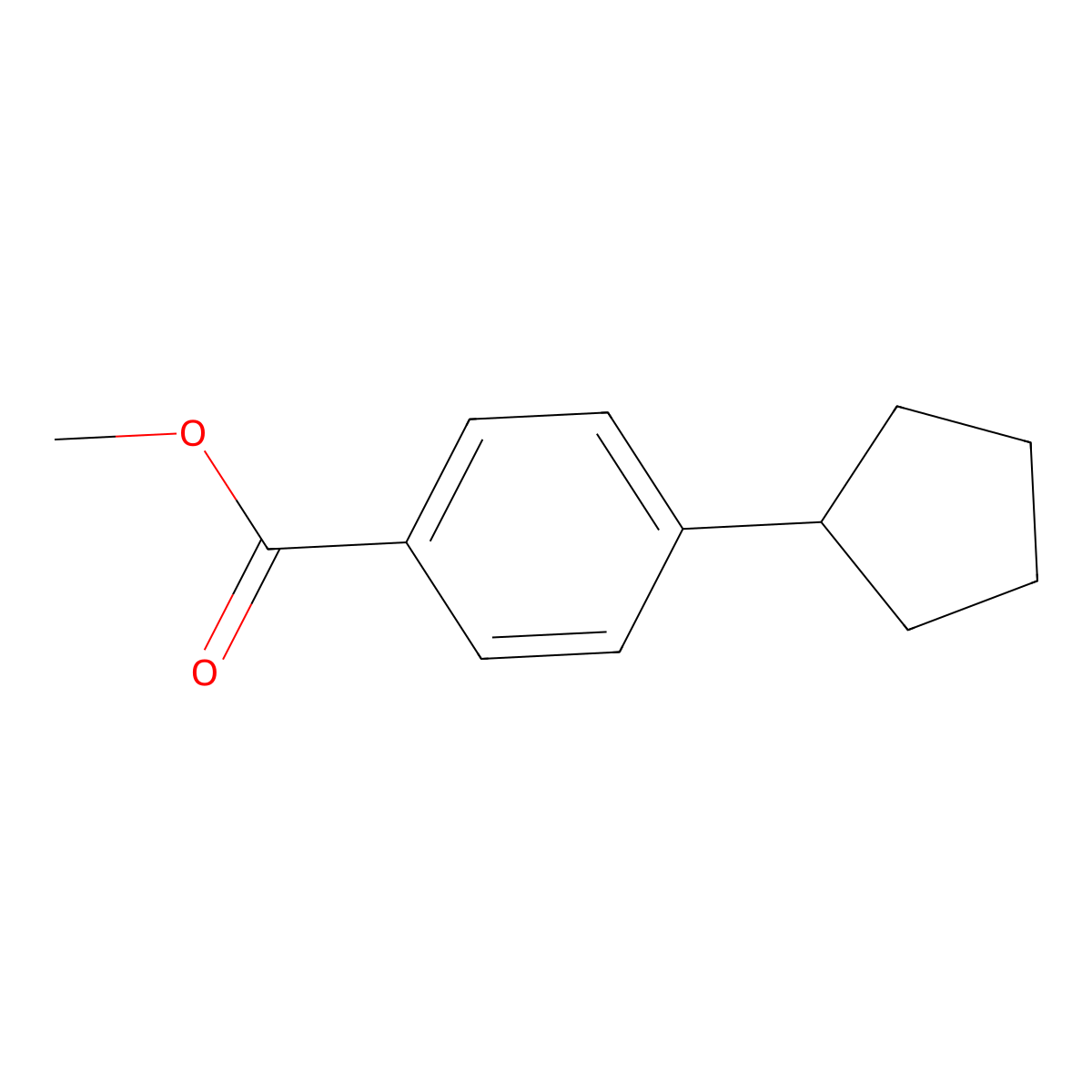 Methyl 4-cyclopentylbenzoate molecular structure, CAS 160598-47-0